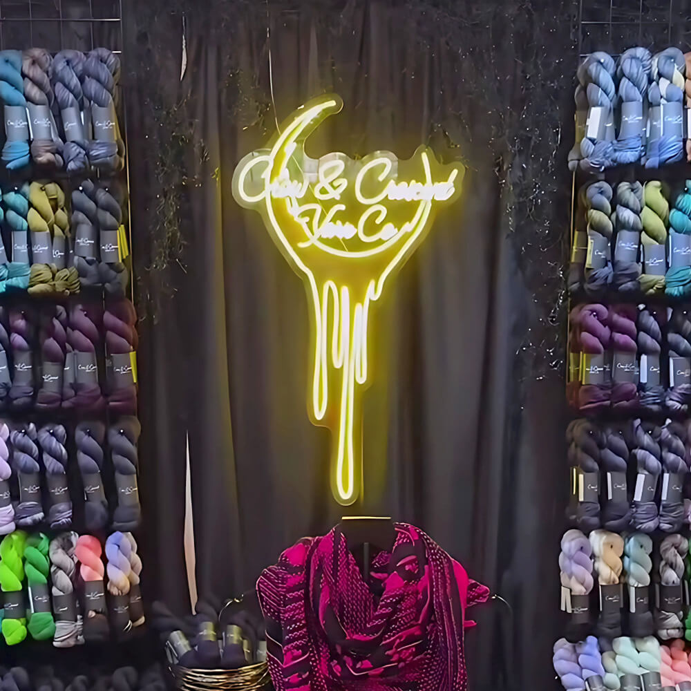 How Crow & Crescent Yarn Brought Their Magical Brand to Life with Neon Designs