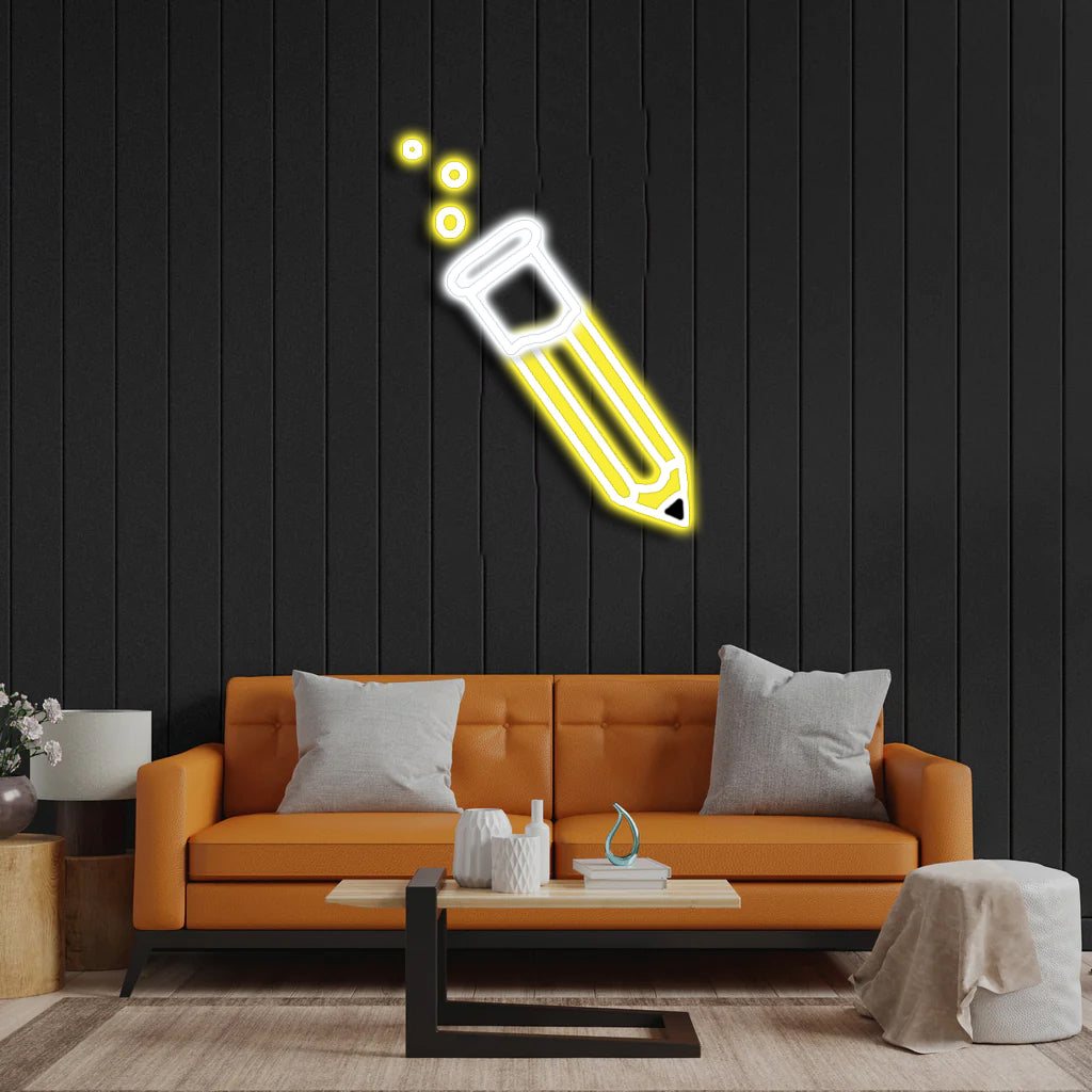 Pencil Logo - Premium Neon Artwork