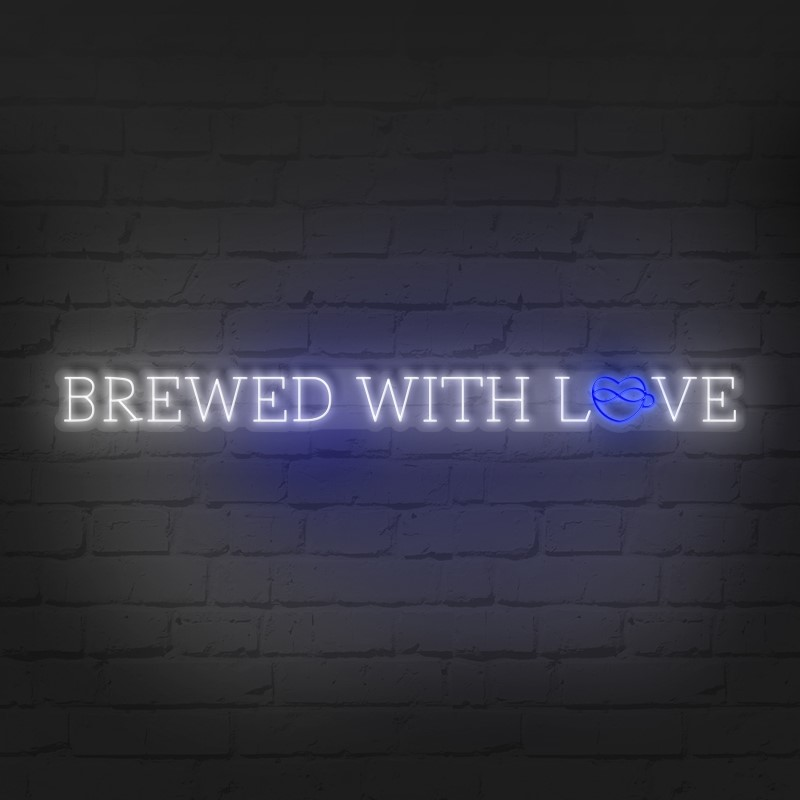 Brewed With Love - Premium Neon Artwork