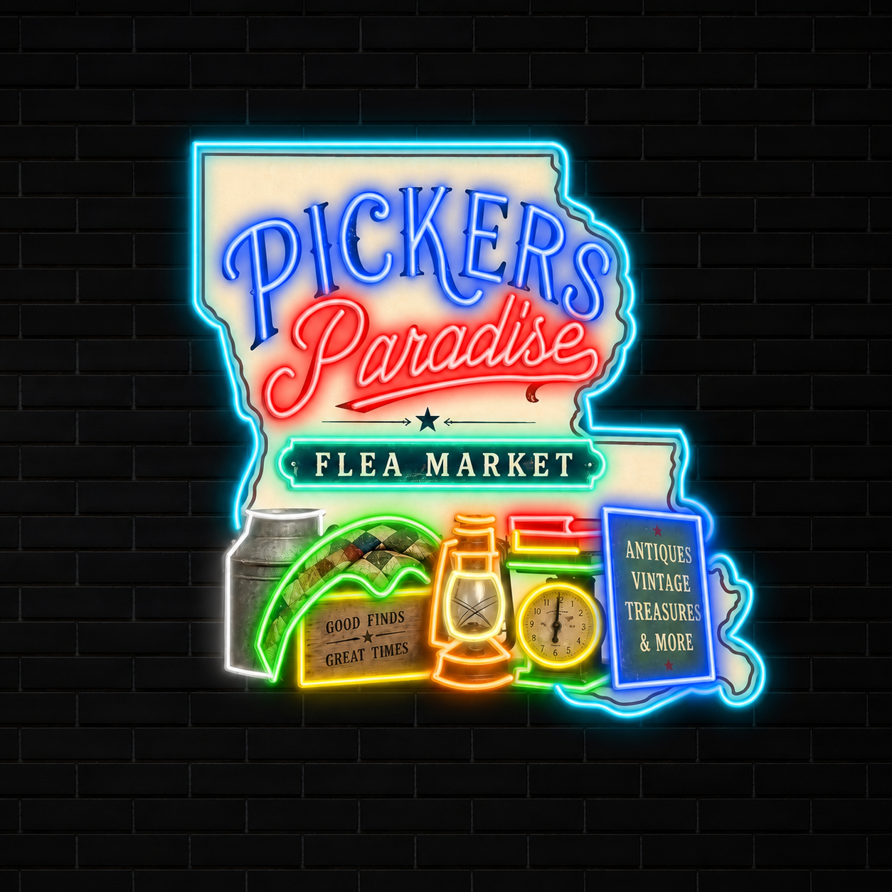 Pickers Paradise - Premium Neon Artwork