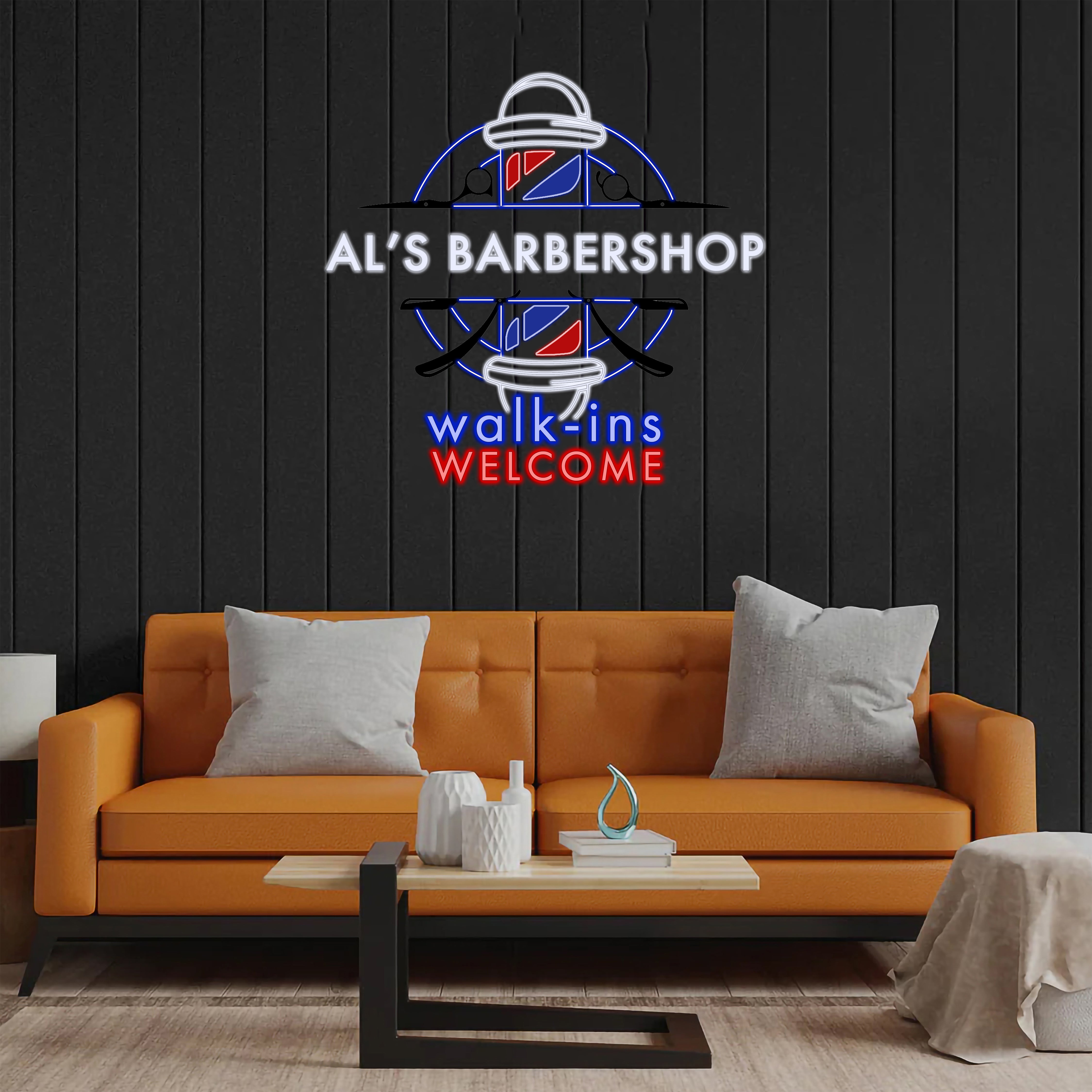 Al's Barbershop - Premium Neon Artwork