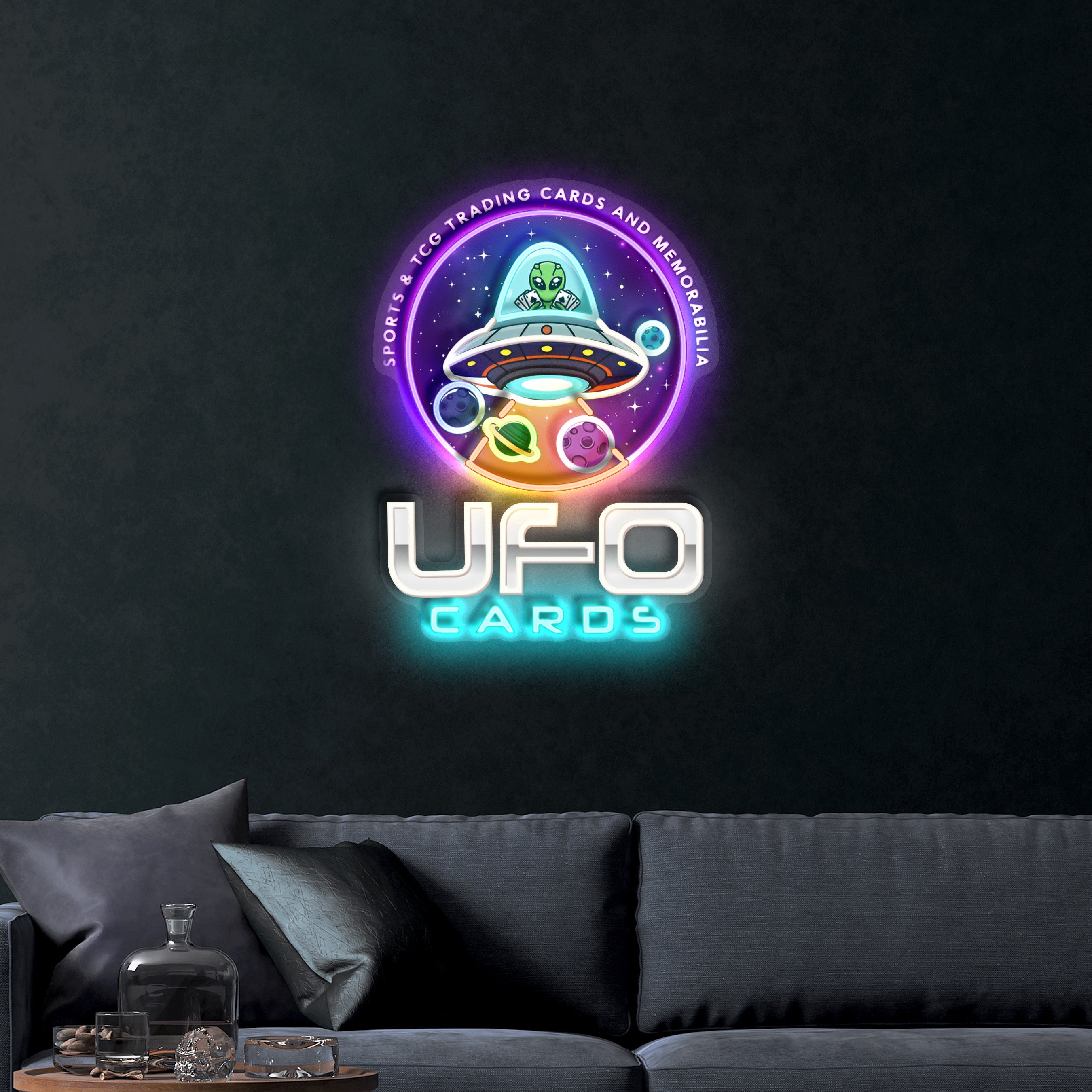 UFO Cards – Premium Neon Artwork
