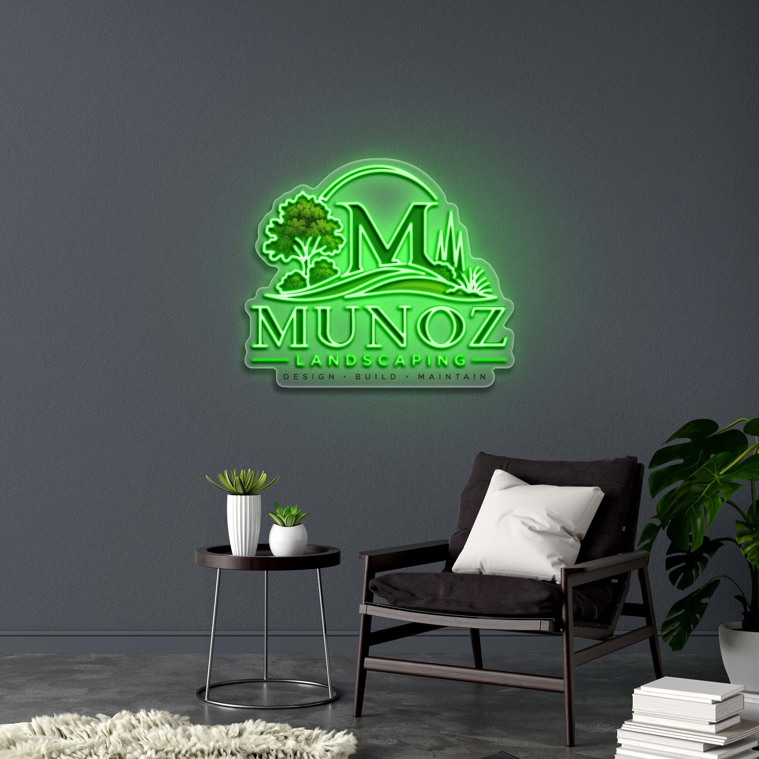 M Munoz Landscaping - Premium Neon Artwork