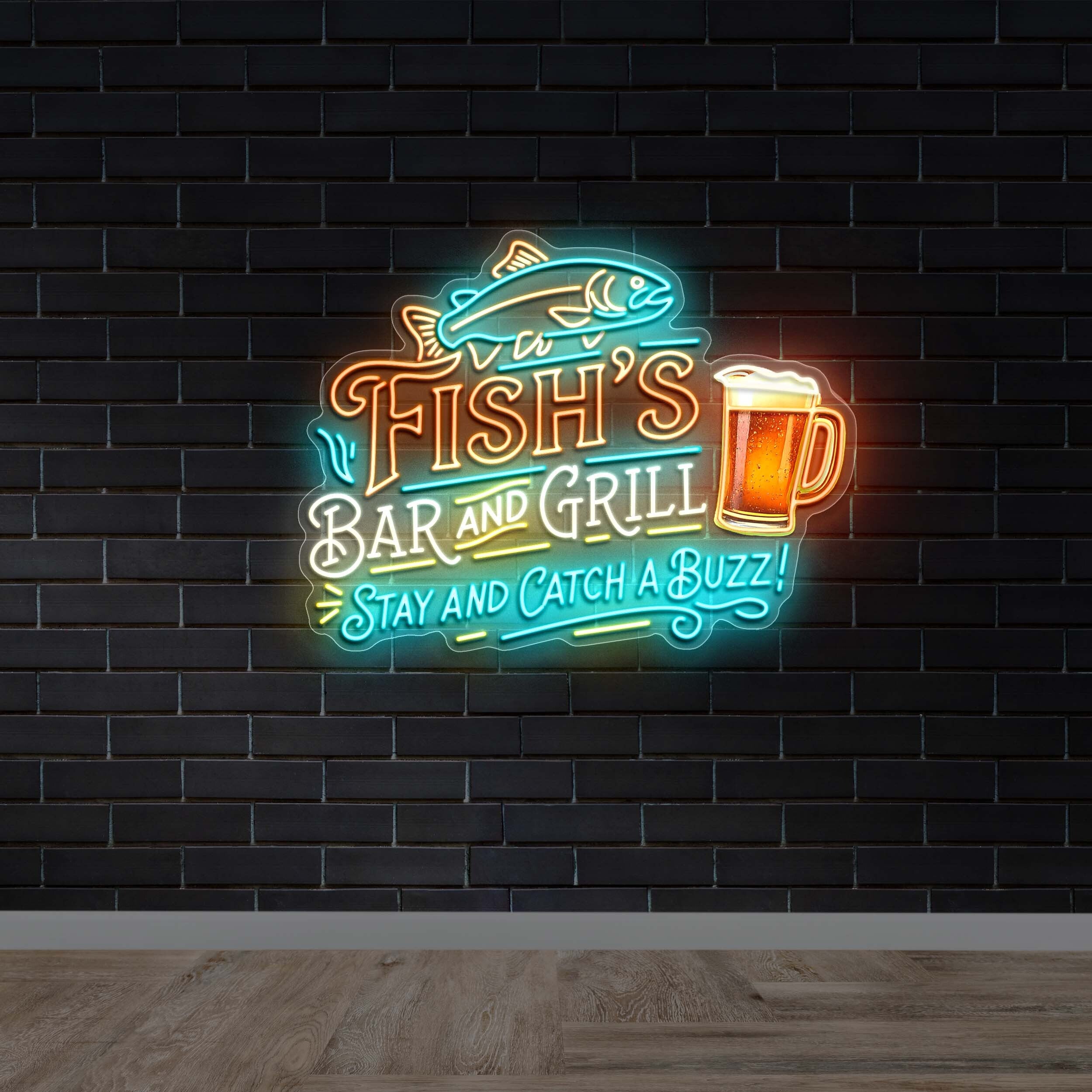 FISH'S BAR & GRILL | 2nd version - Premium Neon Artwork