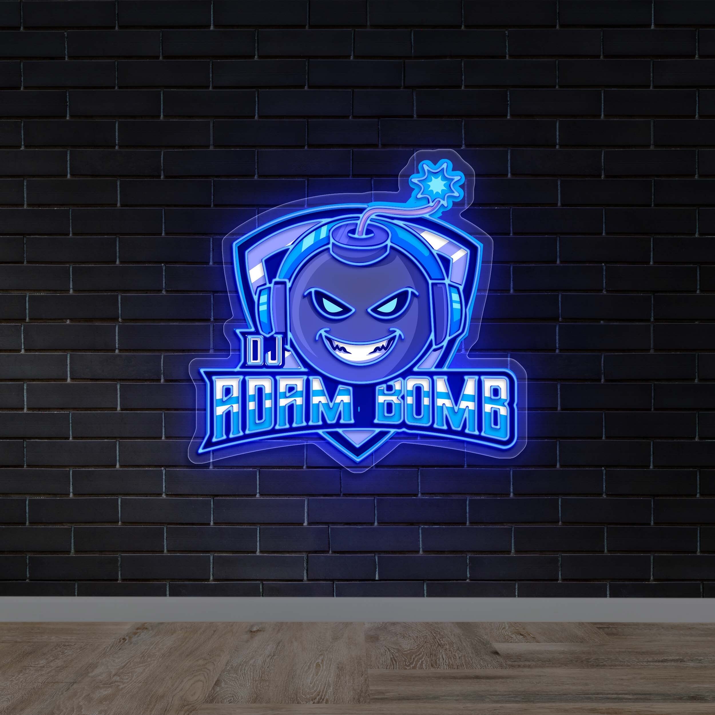 DJ ADAM BOMB - Premium Neon Artwork