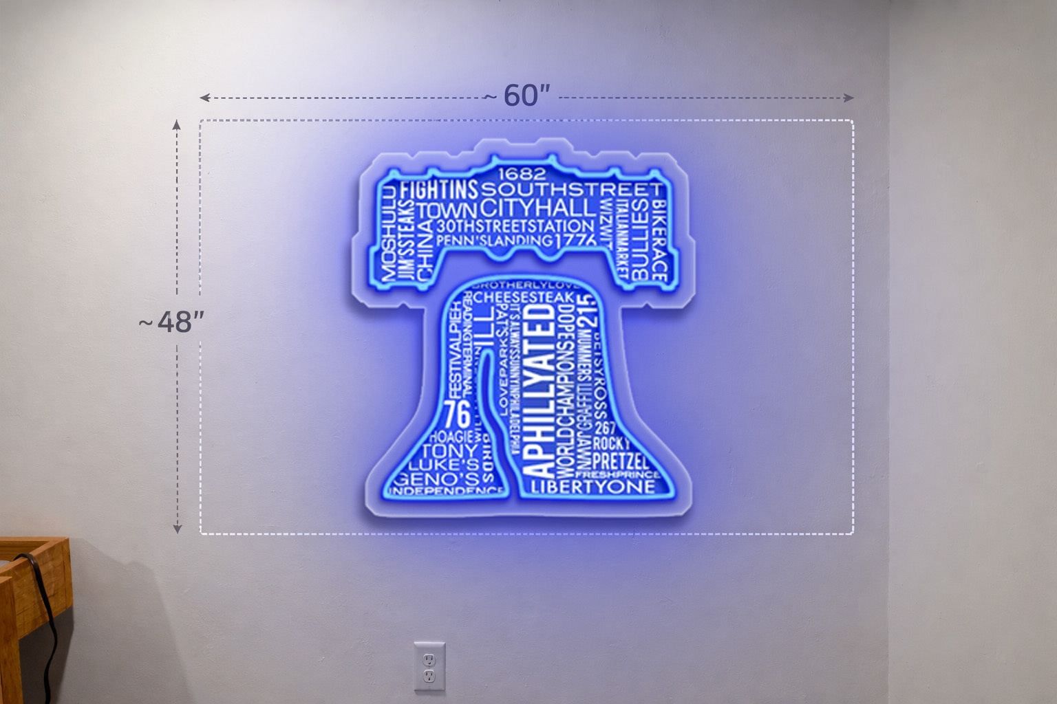 Fightins Southstreet Town Cityhall - Premium Neon Artwork