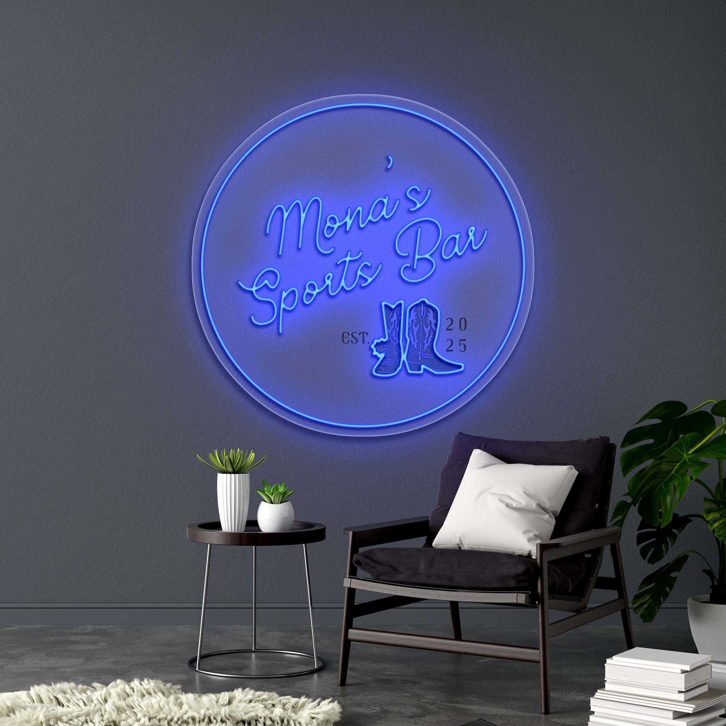 Mona's Sports Bar - Premium Neon Artwork