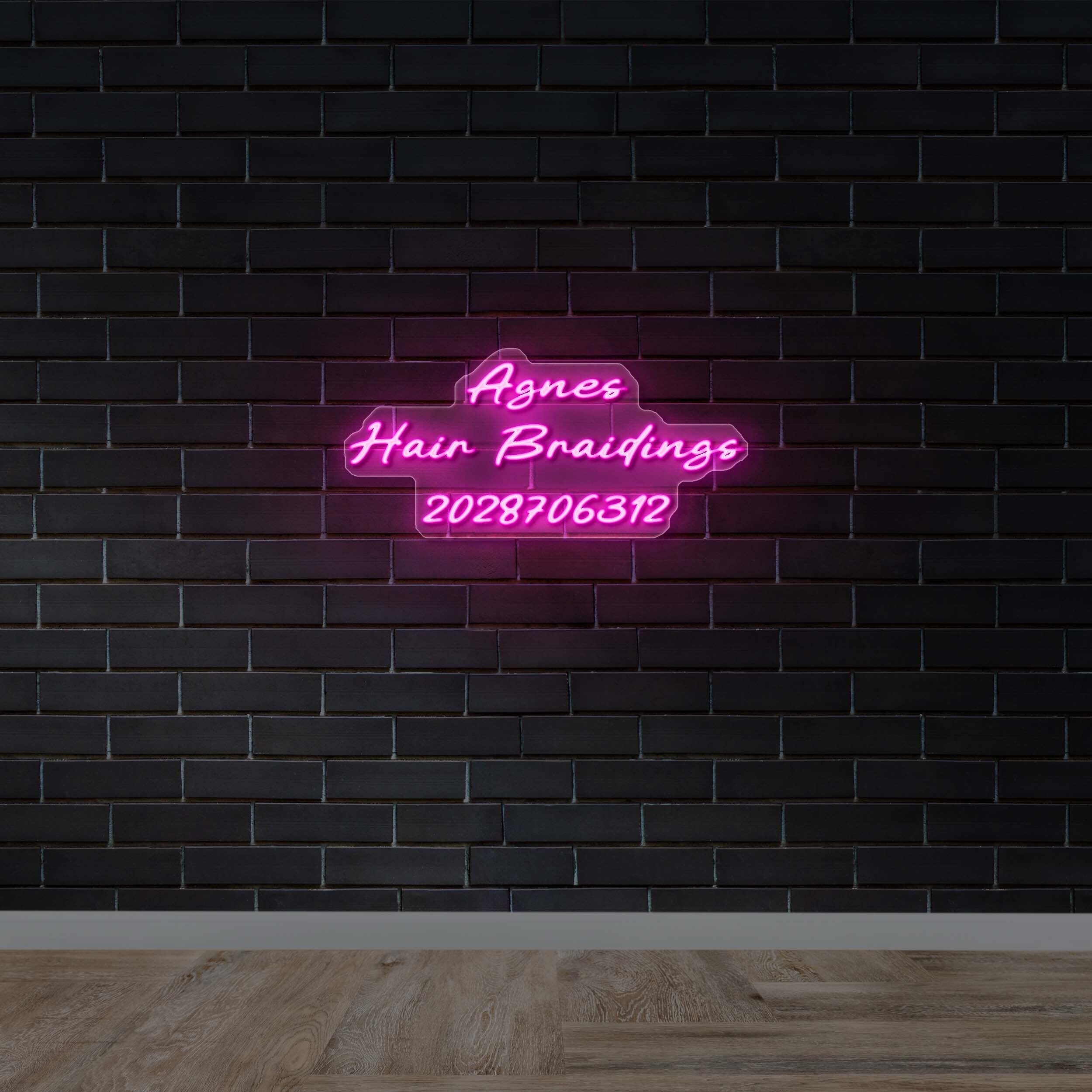 Agnes Hair Braidings - Premium Neon Artwork