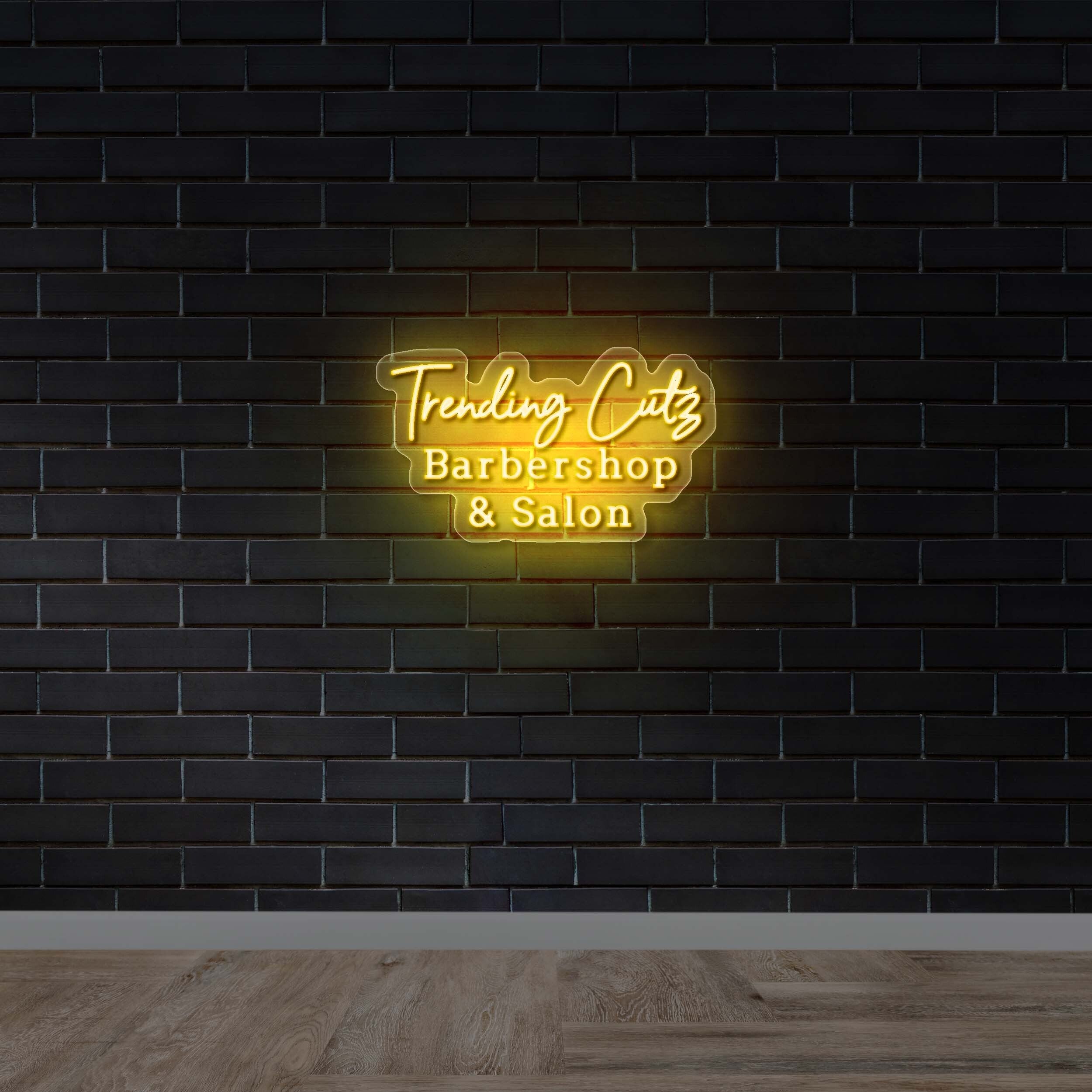 Trending Cutz Barbershop & Salon - Premium Neon Artwork