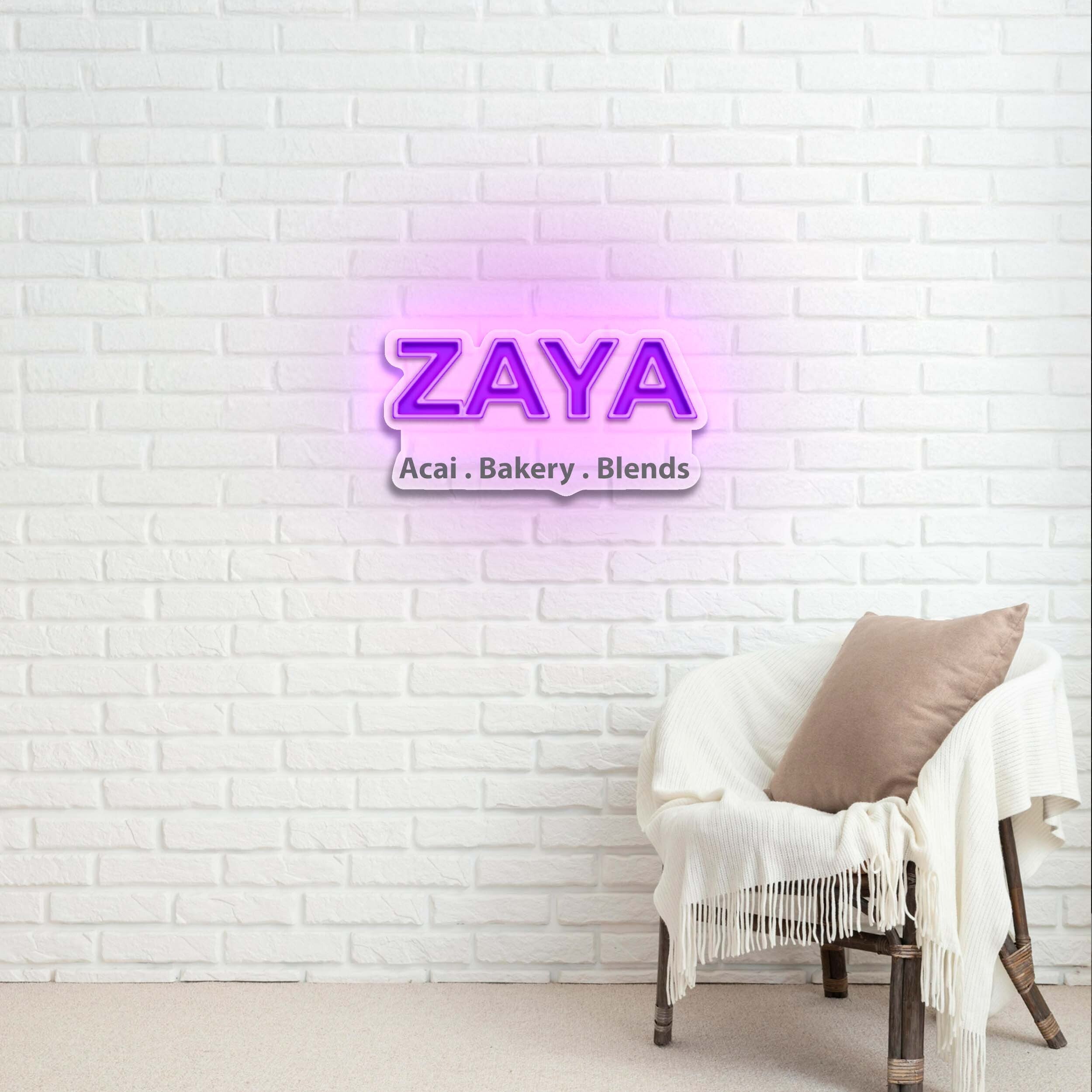 ZAYA - Premium Neon Artwork
