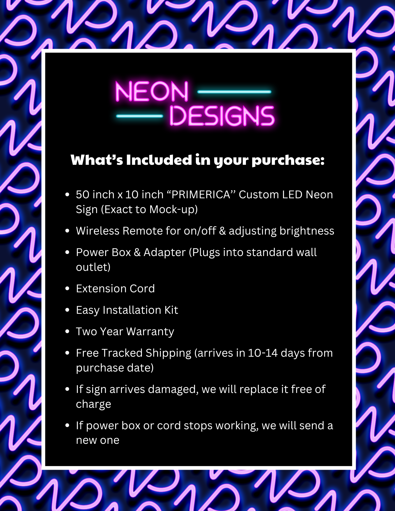 PRIMERICA - Premium Neon Artwork