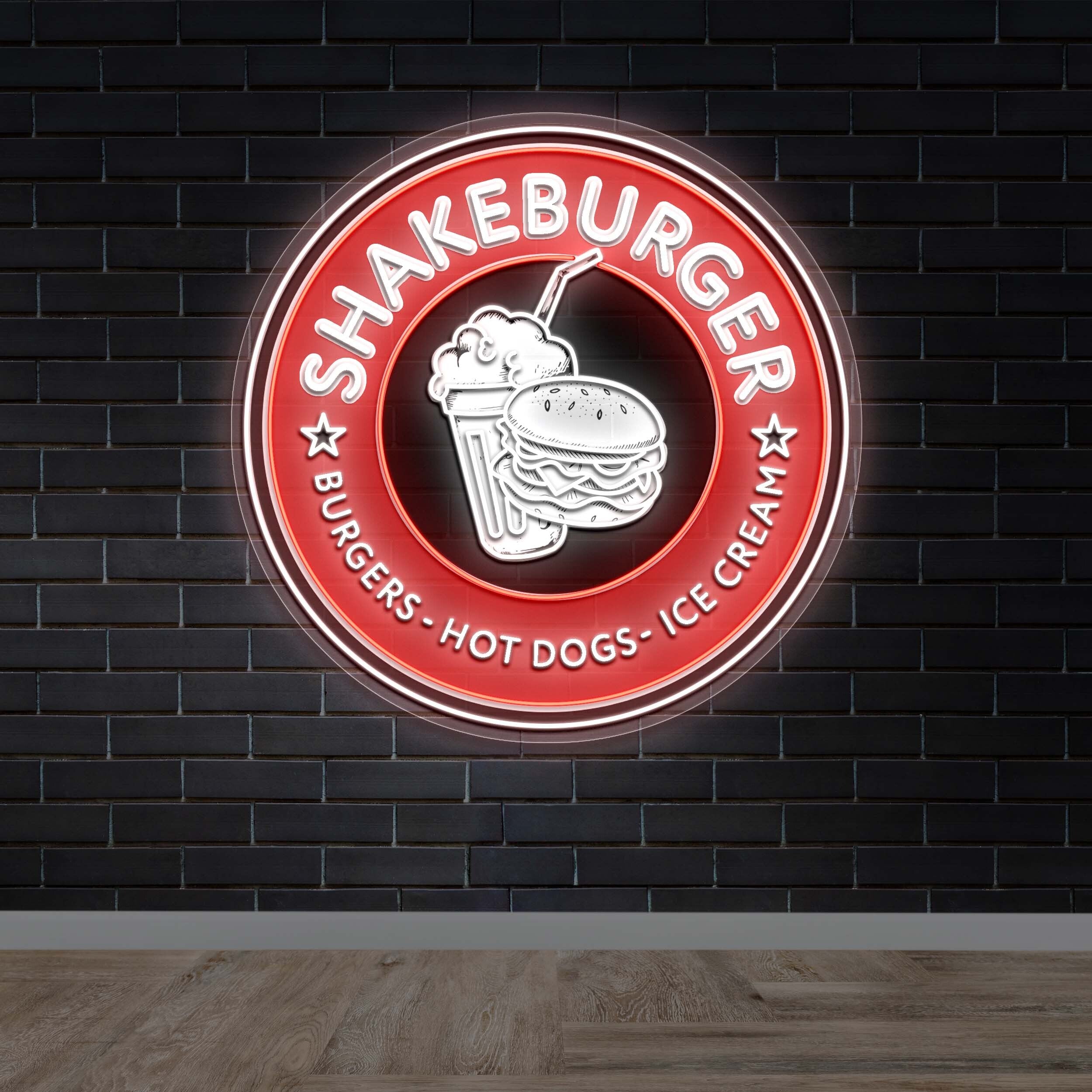 SHAKEBURGER - Premium Neon Artwork