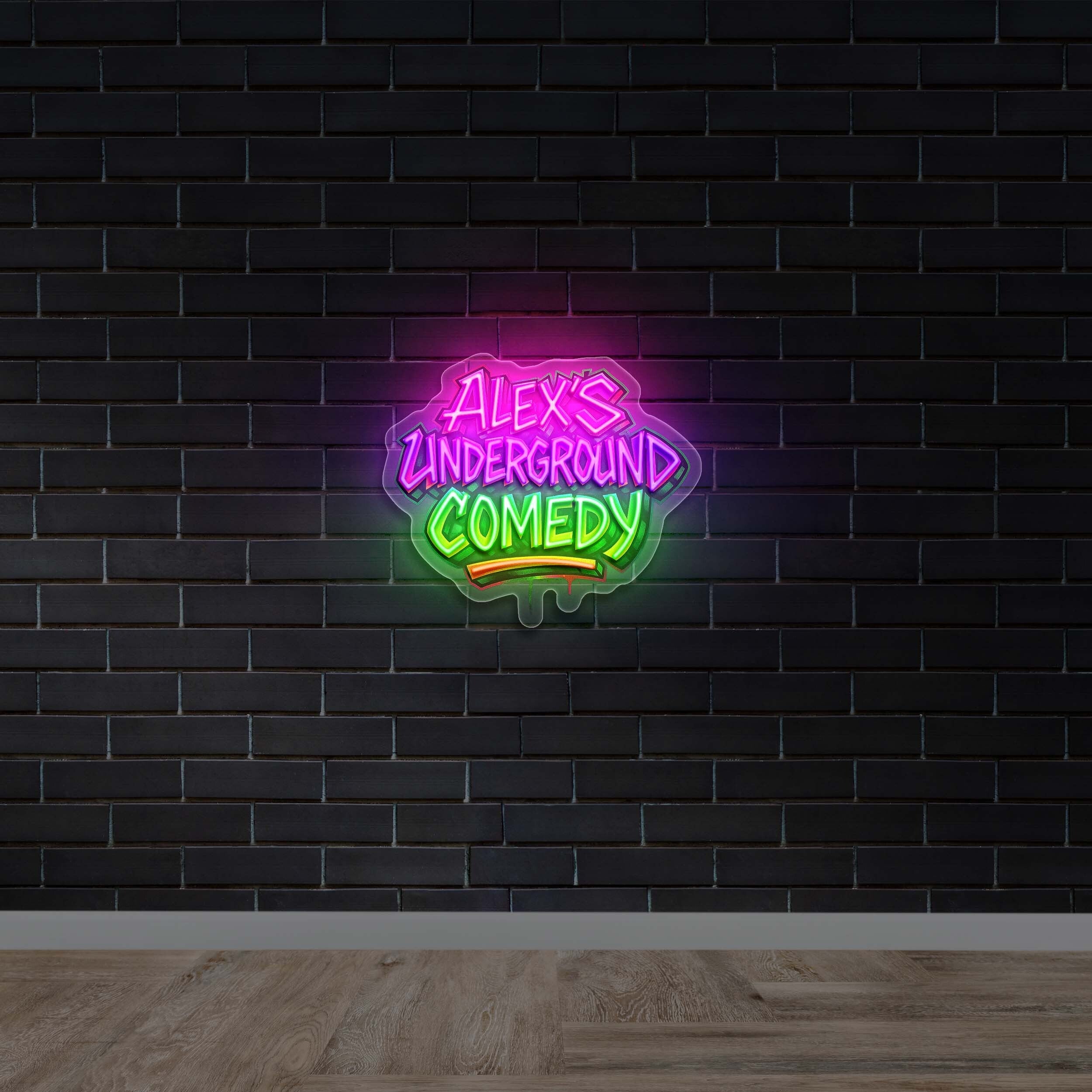 ALEX'S UNDERGROUND COMEDY - Premium Neon Artwork