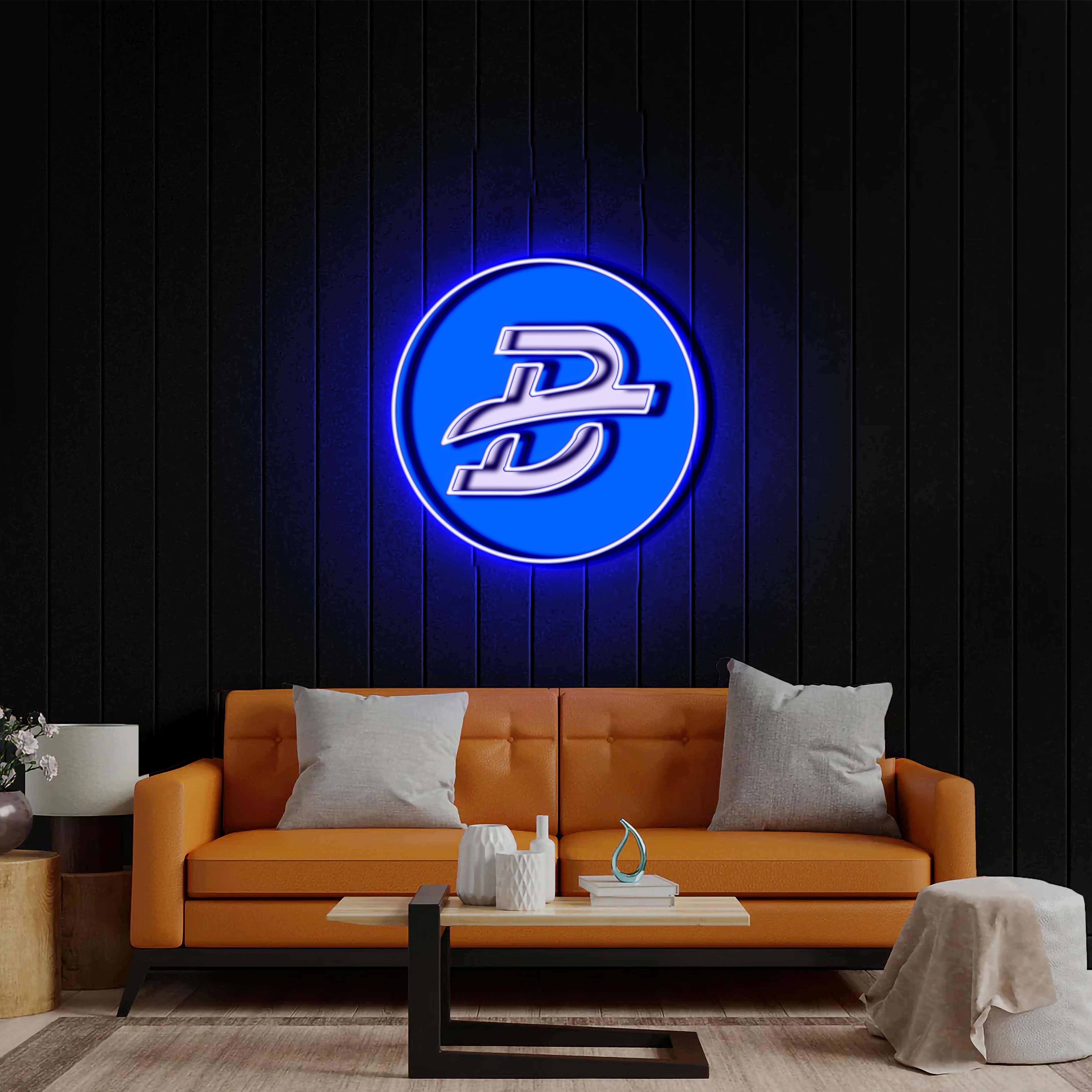 Intertwined B & D - Premium Neon Artwork