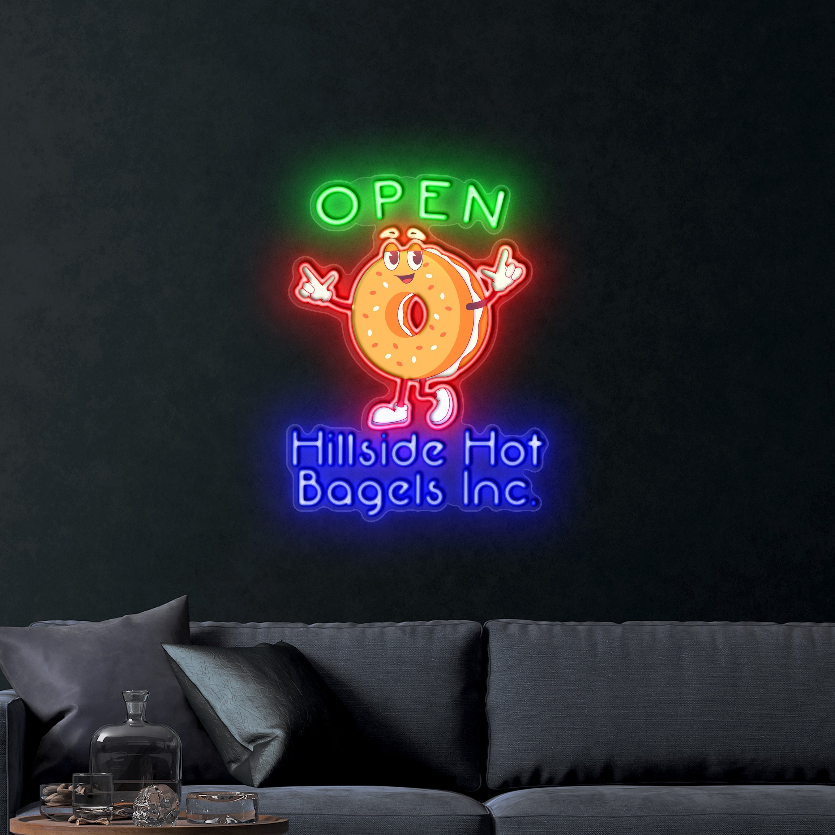 Hillside Hot Bagels Inc. – Premium Neon Artwork