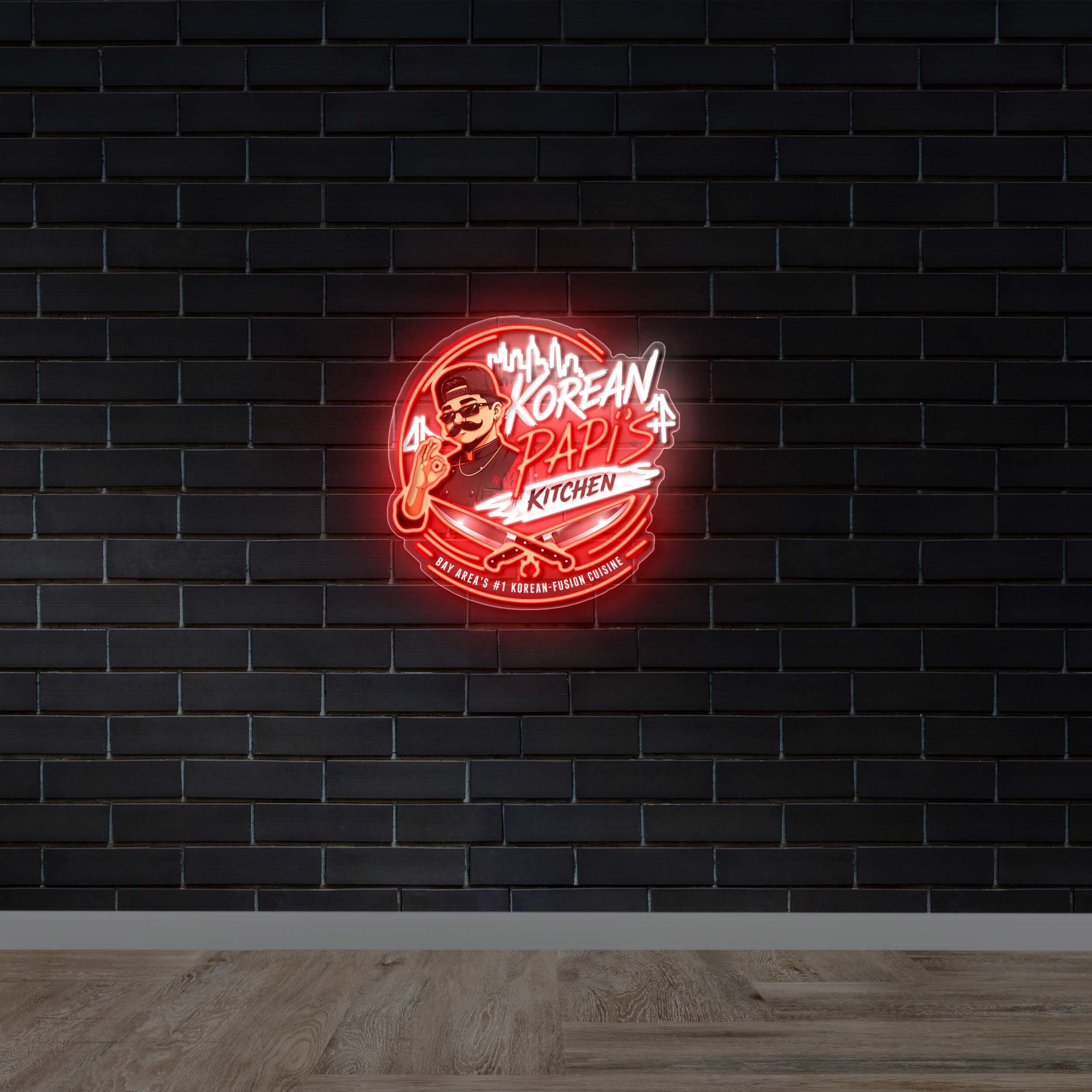 KOREAN PAPIS KITCHEN - Premium Neon Artwork