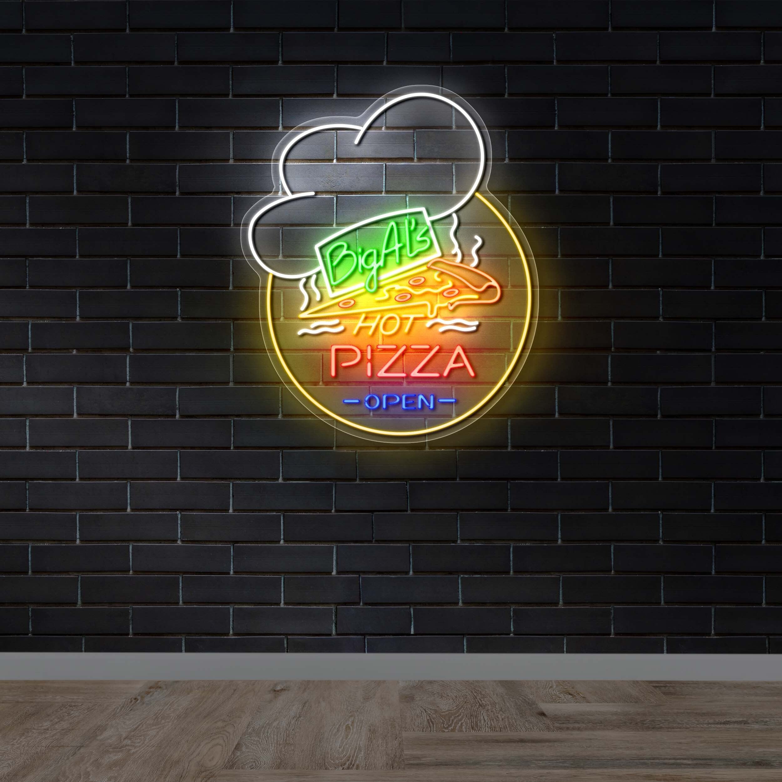 Big Al’s Hot Pizza Open - Premium Neon Artwork