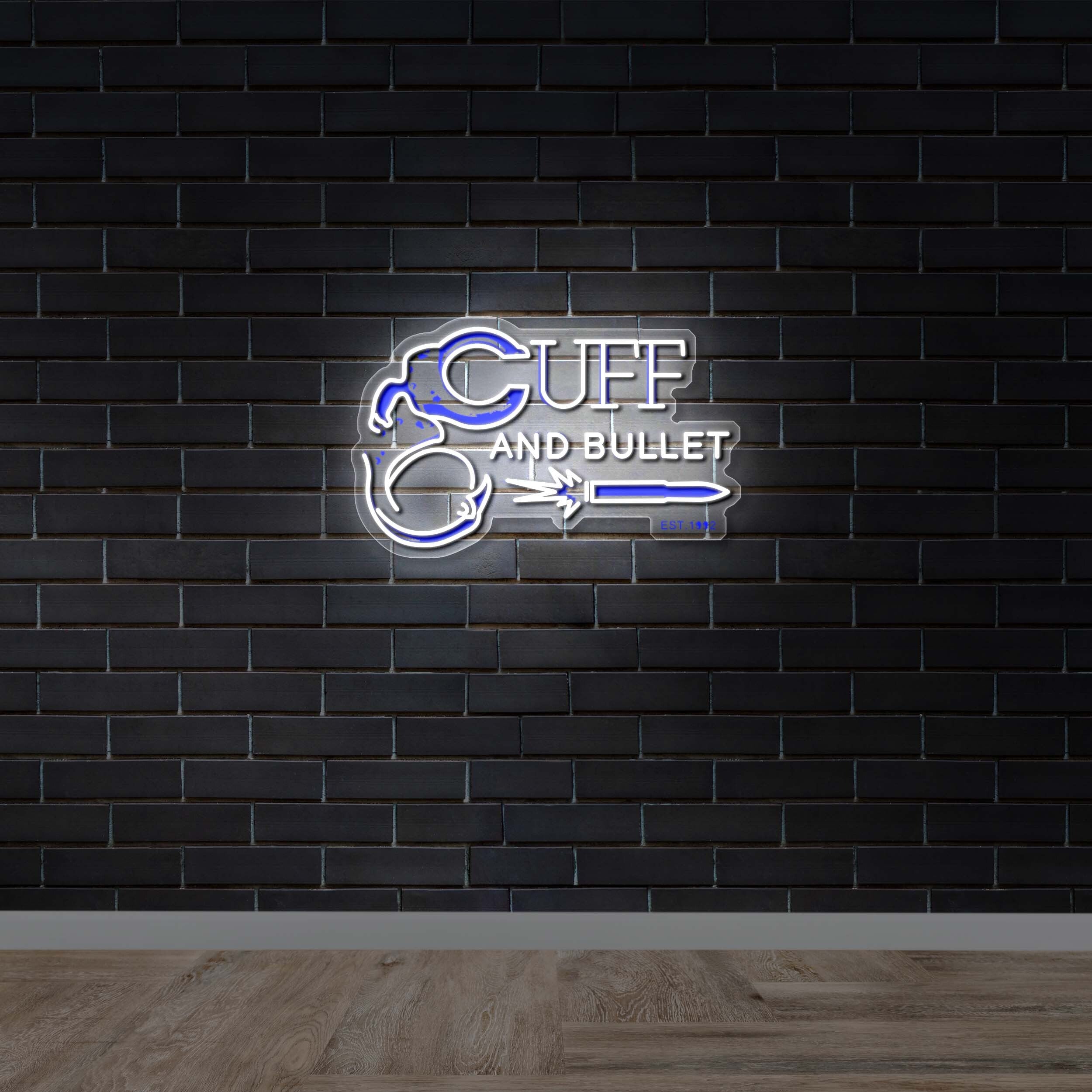 Cuff and Bullet - Premium Neon Artwork