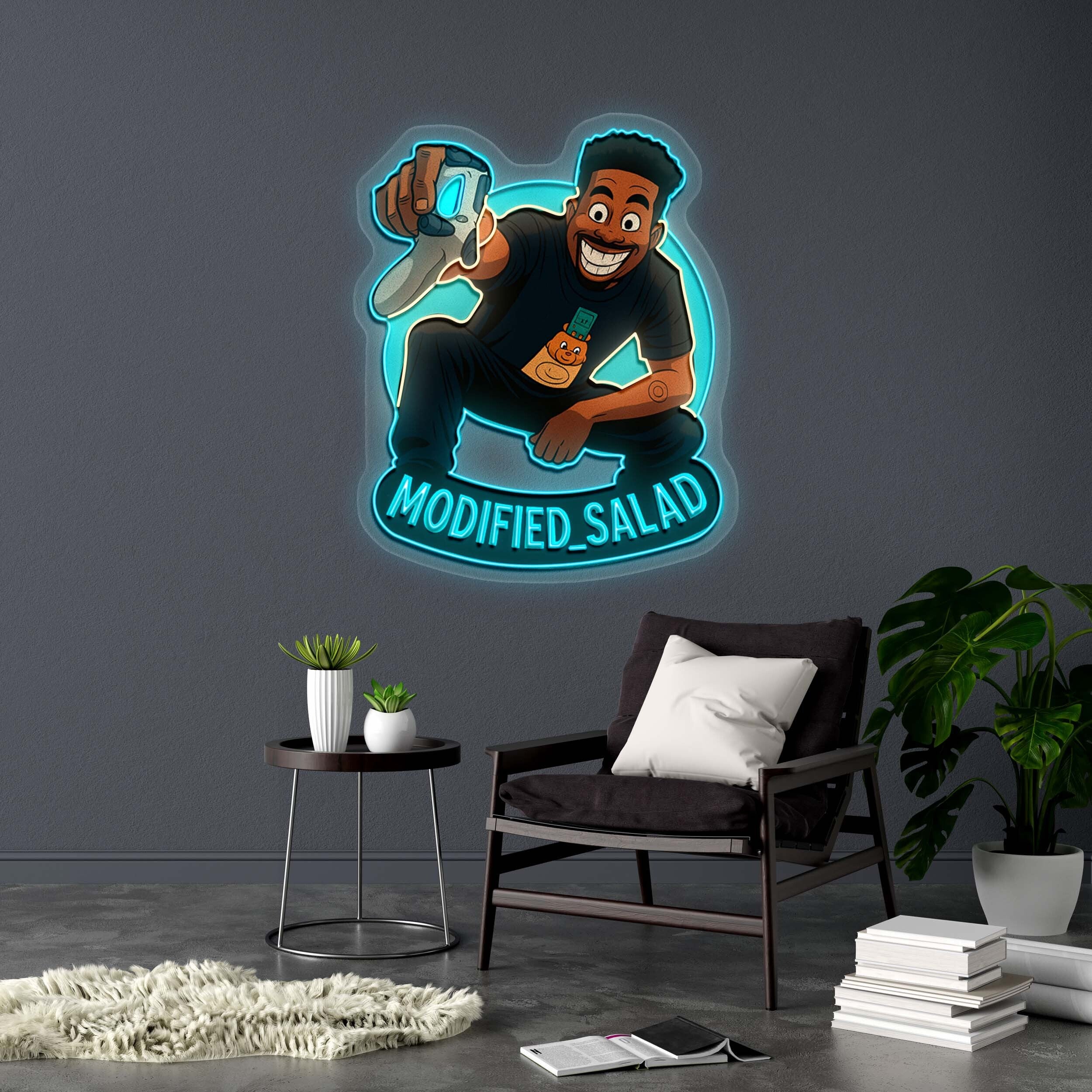 MODIFIED_SALAD - Premium Neon Artwork