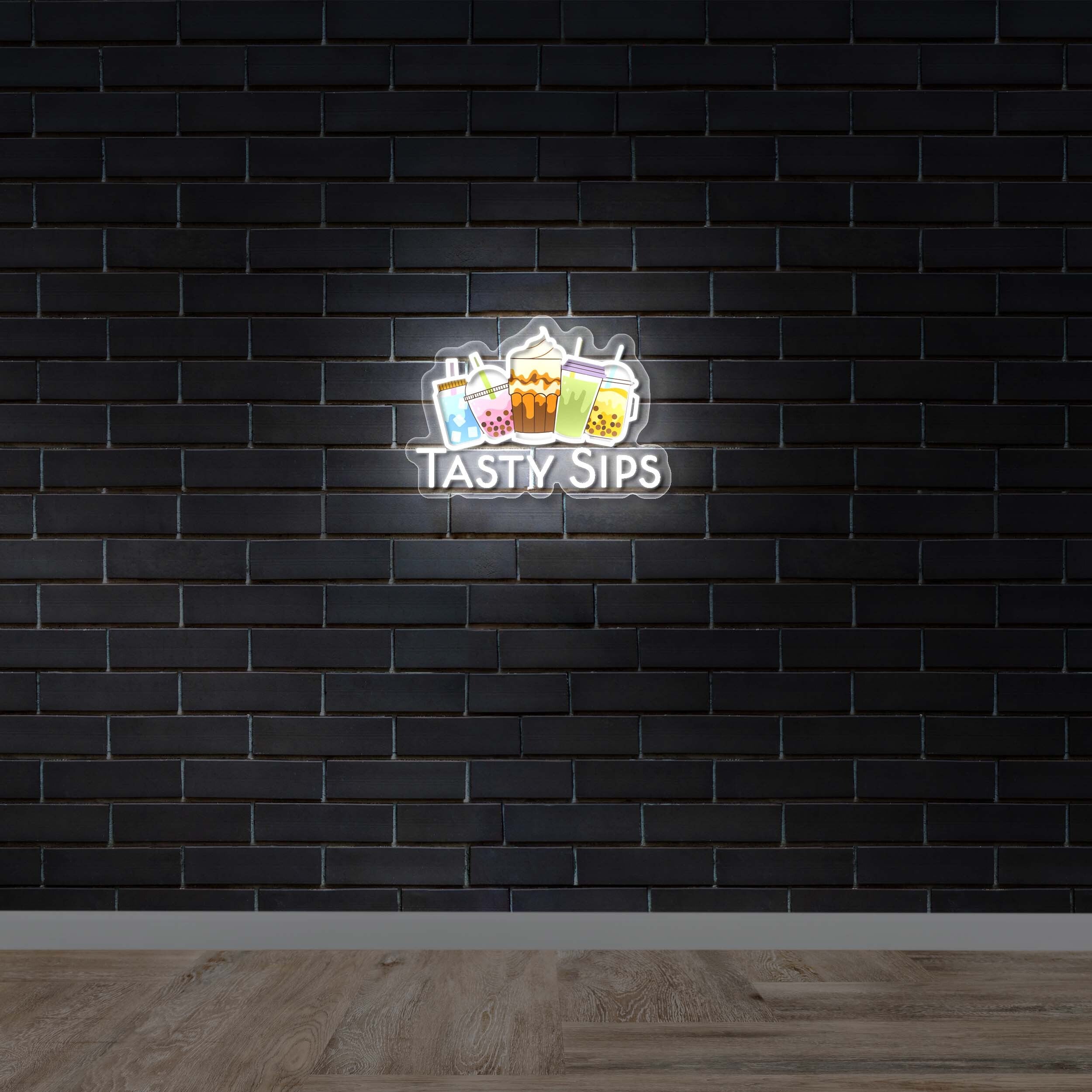TASTY SIPS - Premium Neon Artwork