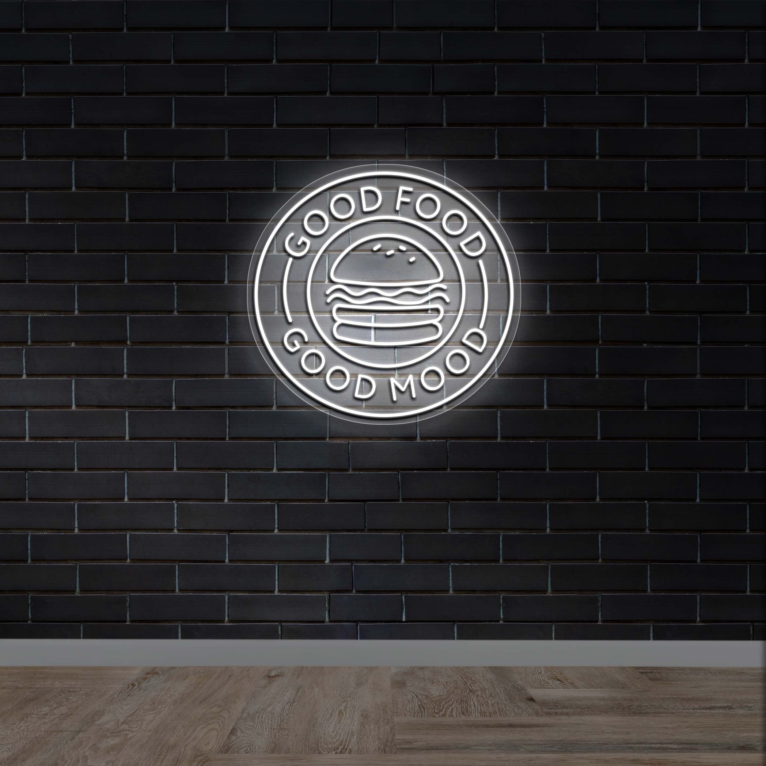 GOOD FOOD GOOD MOOD - Premium Neon Artwork