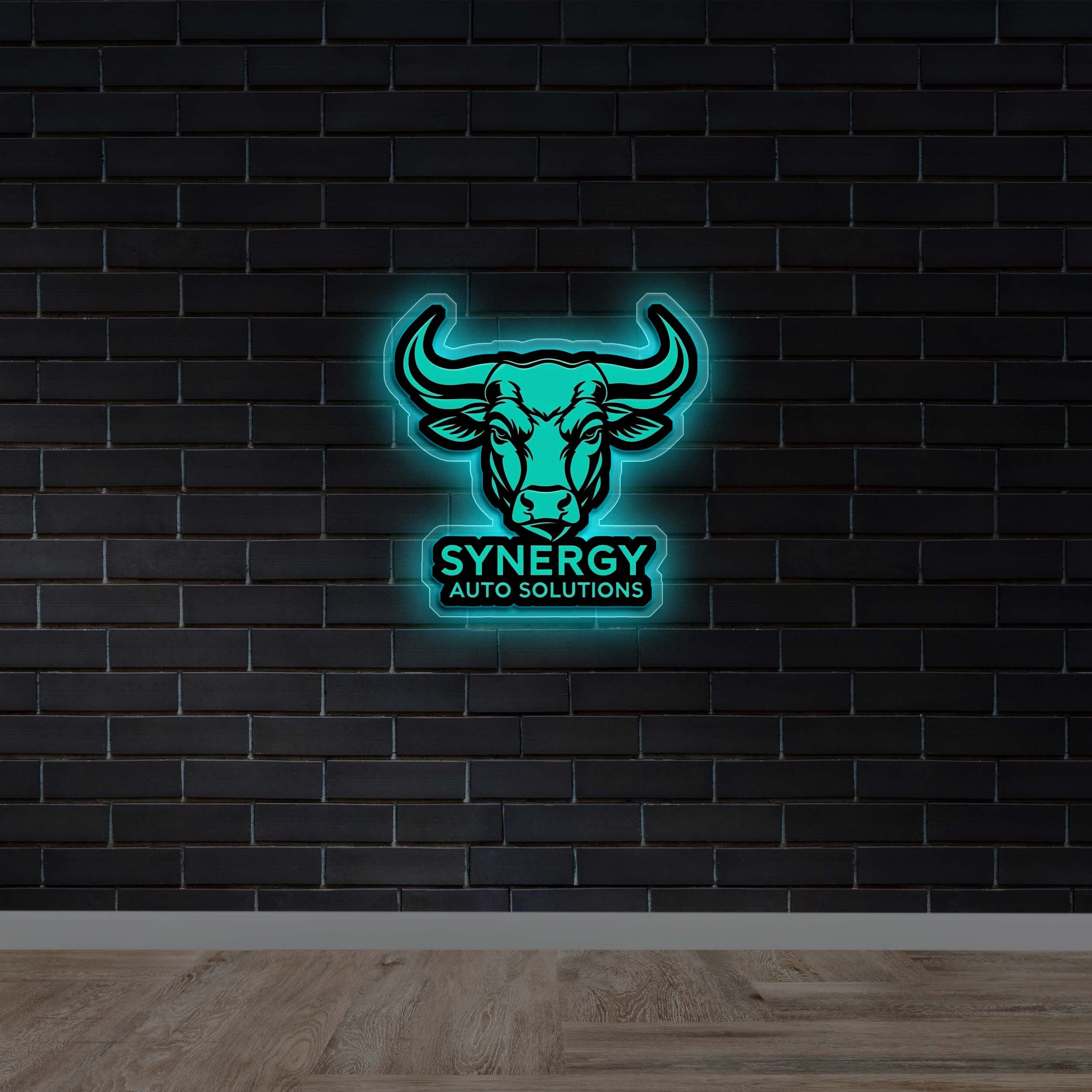 Synergy Auto Solutions - Premium Neon Artwork