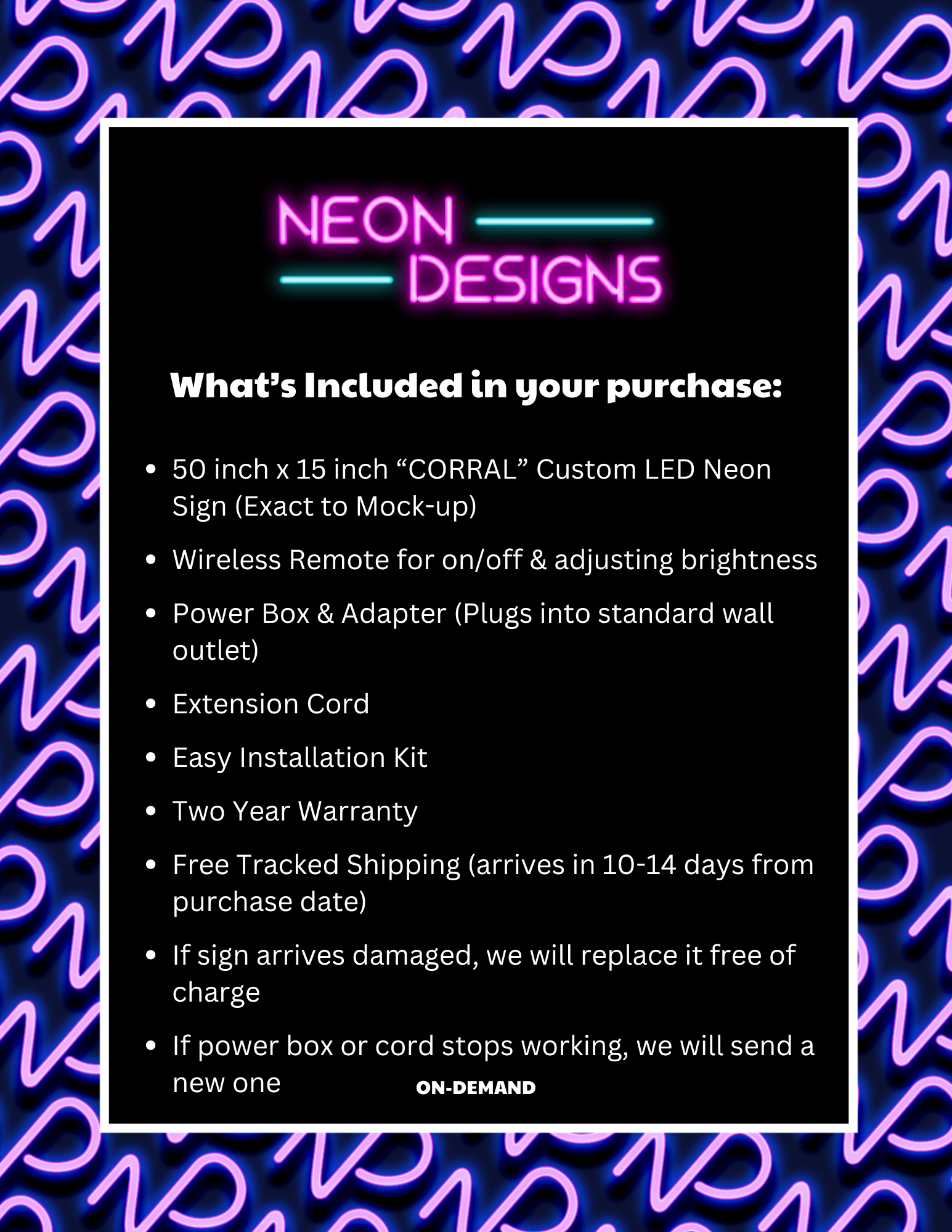 CORRAL AUTO SALES - Premium Neon Artwork