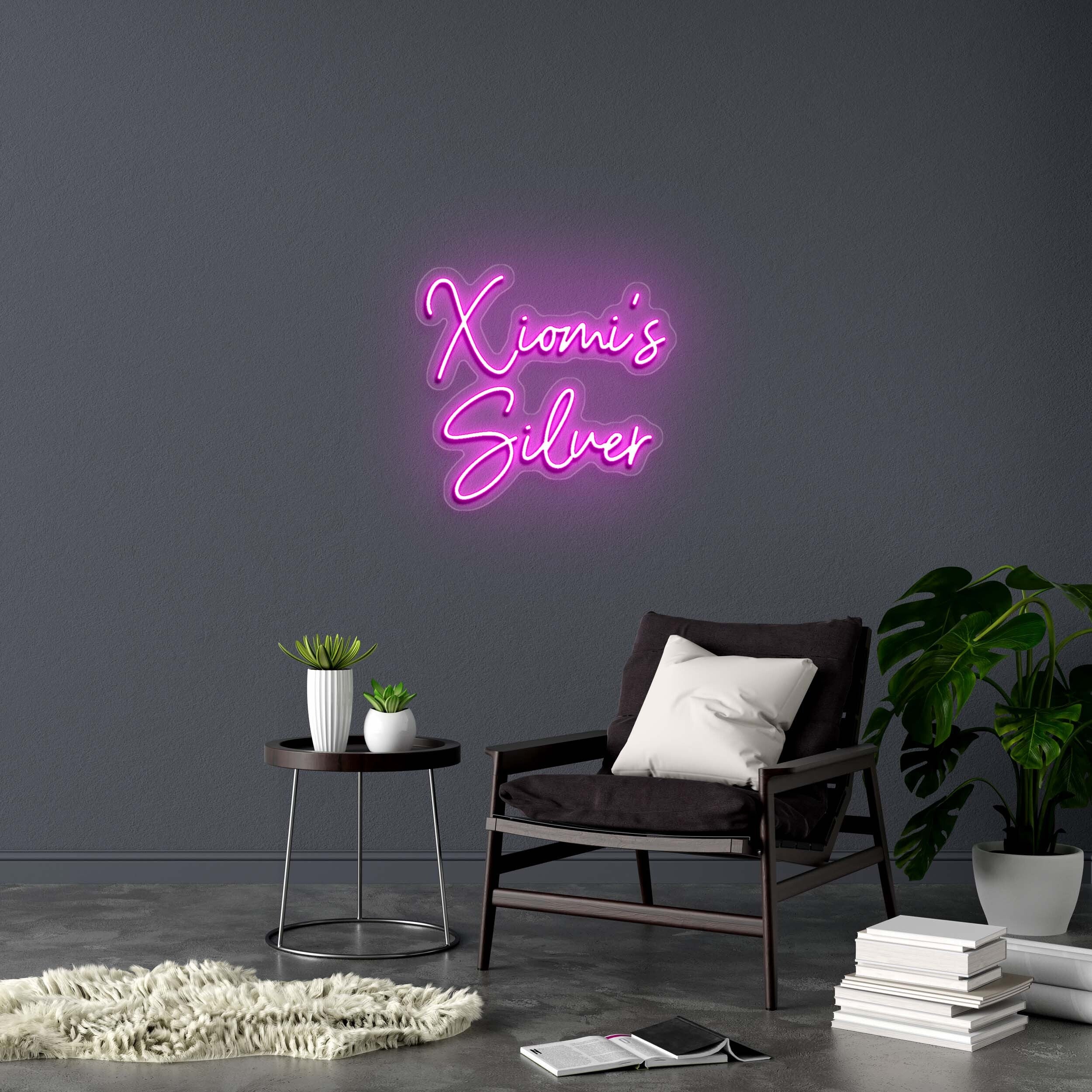Xiomi's Silver (without square backing) - Premium Neon Artwork