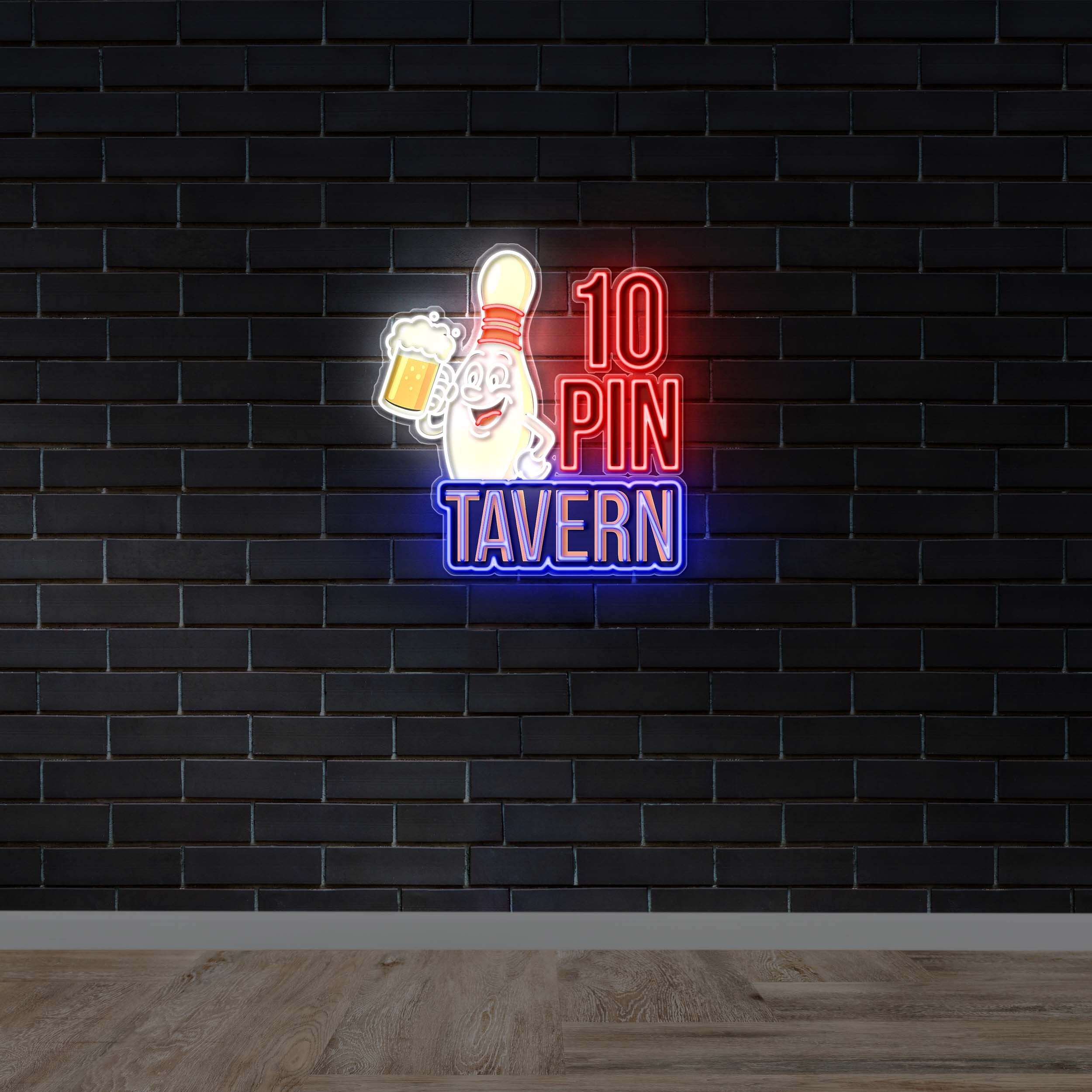 10 PIN TAVERN | Smaller Version - Premium Neon Artwork