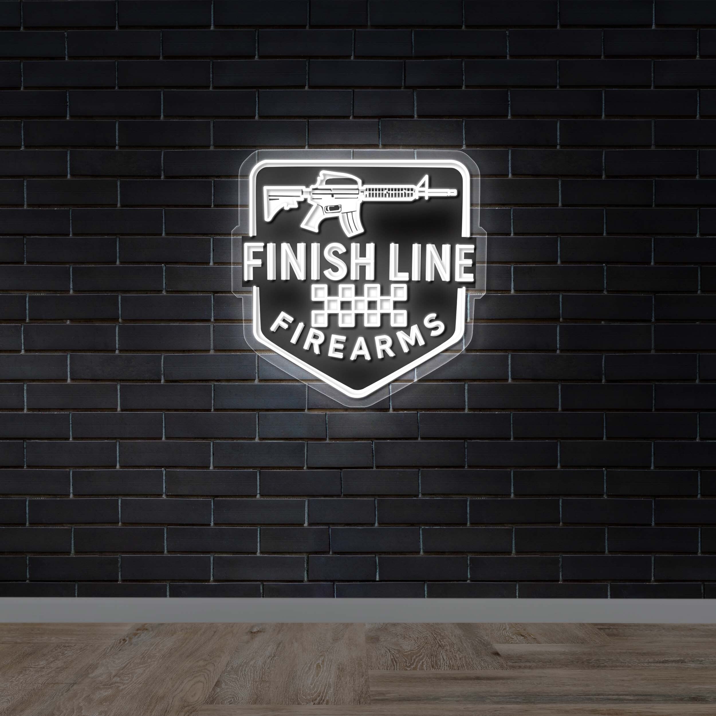 Finish Line Firearms - Premium Neon Artwork