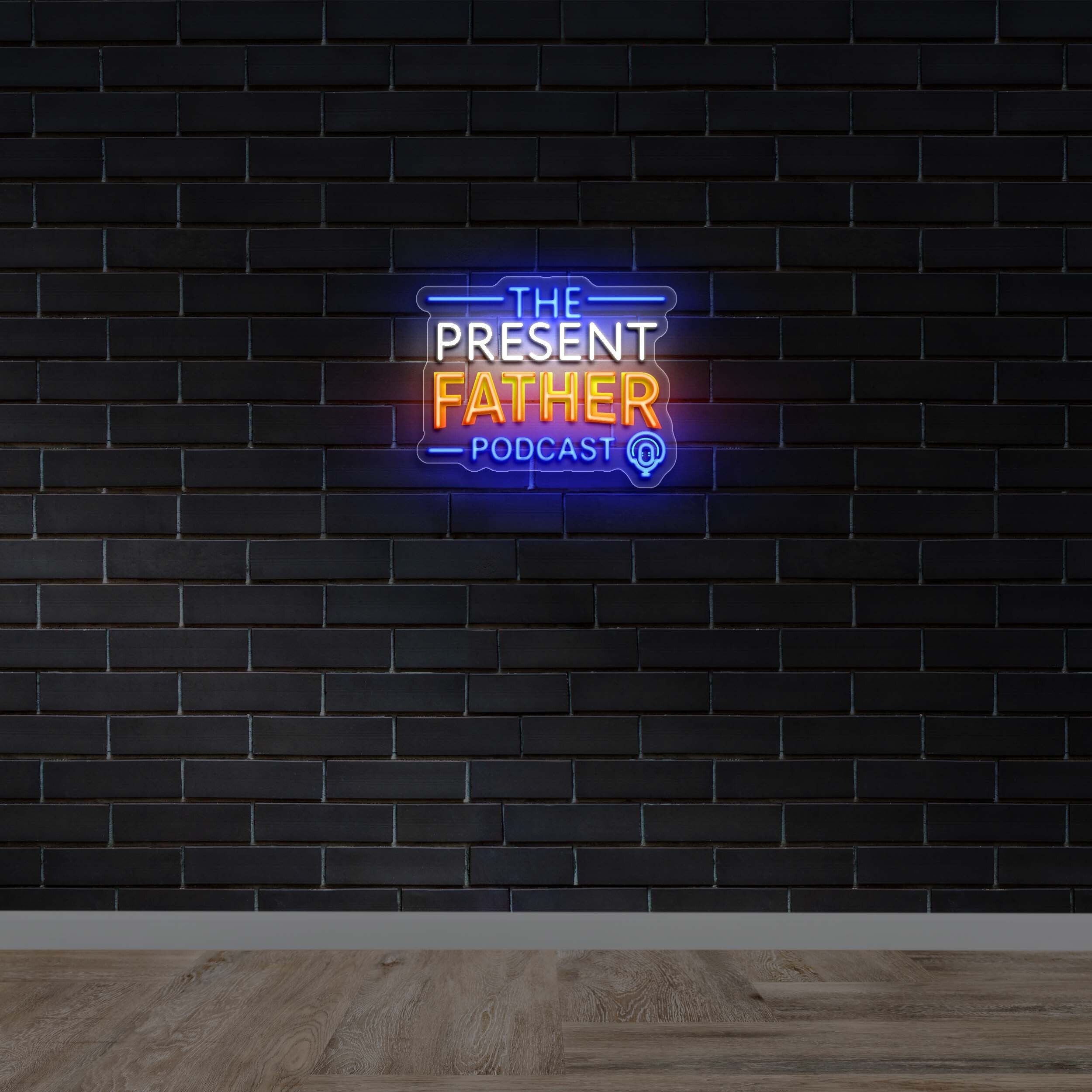 THE PRESENT FATHER PODCAST - Premium Neon Artwork