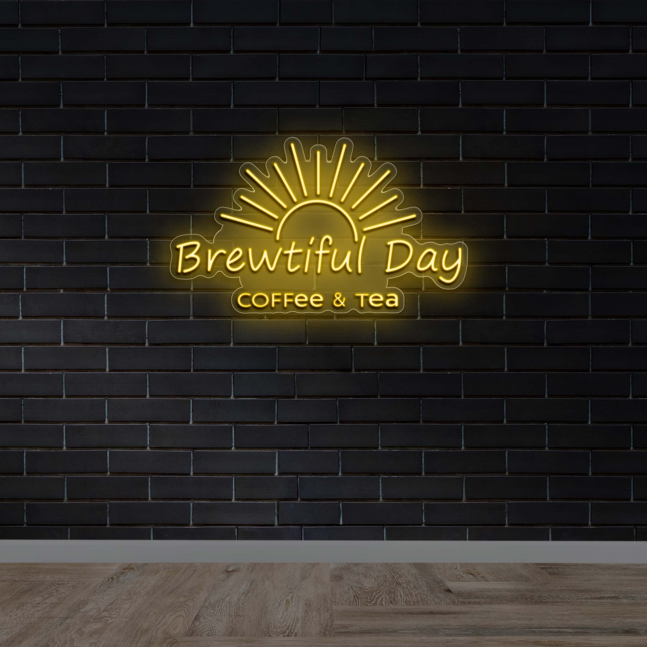 Brewtiful Day Coffee & Tea - Premium Neon Artwork