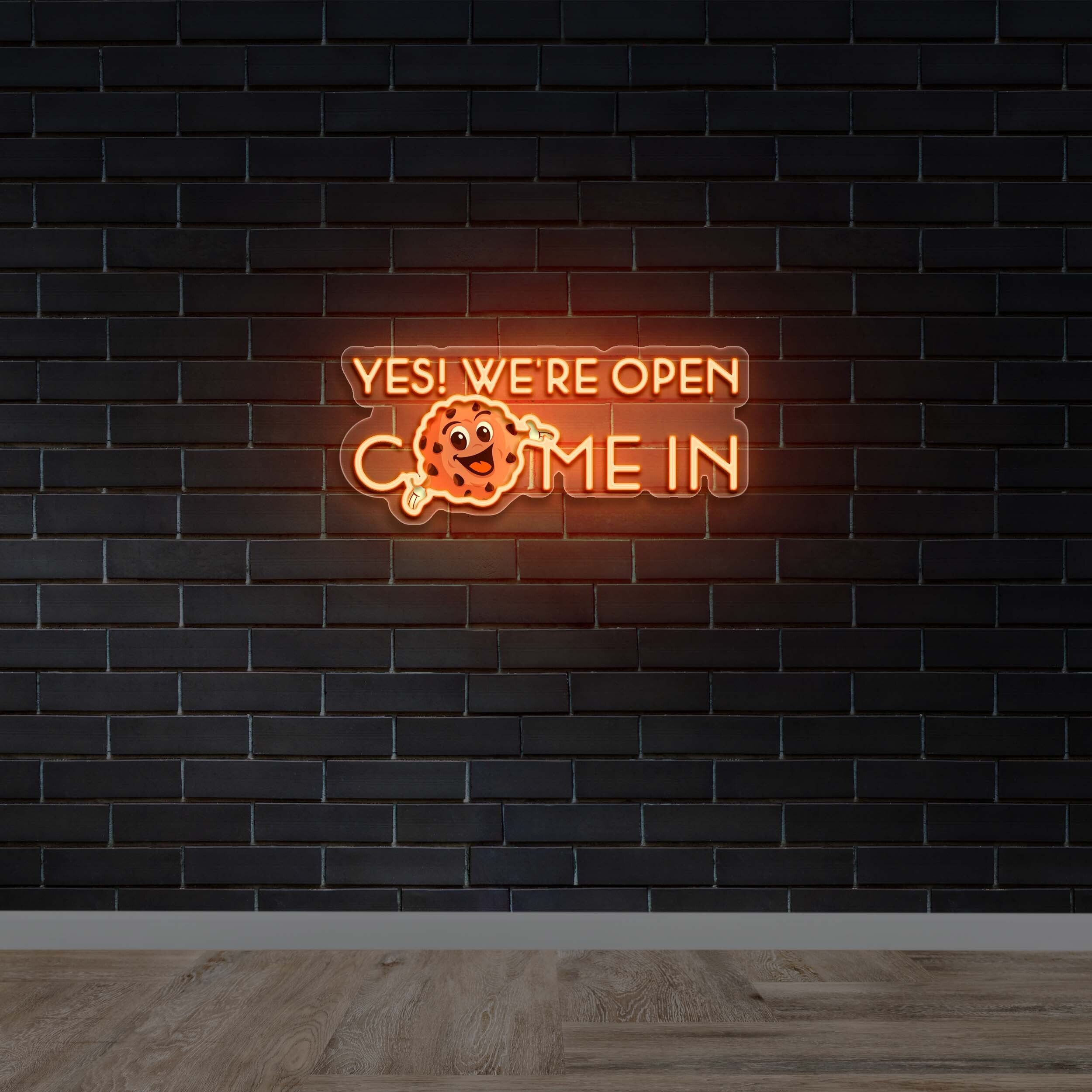 YES WE'RE OPEN - Premium Neon Artwork