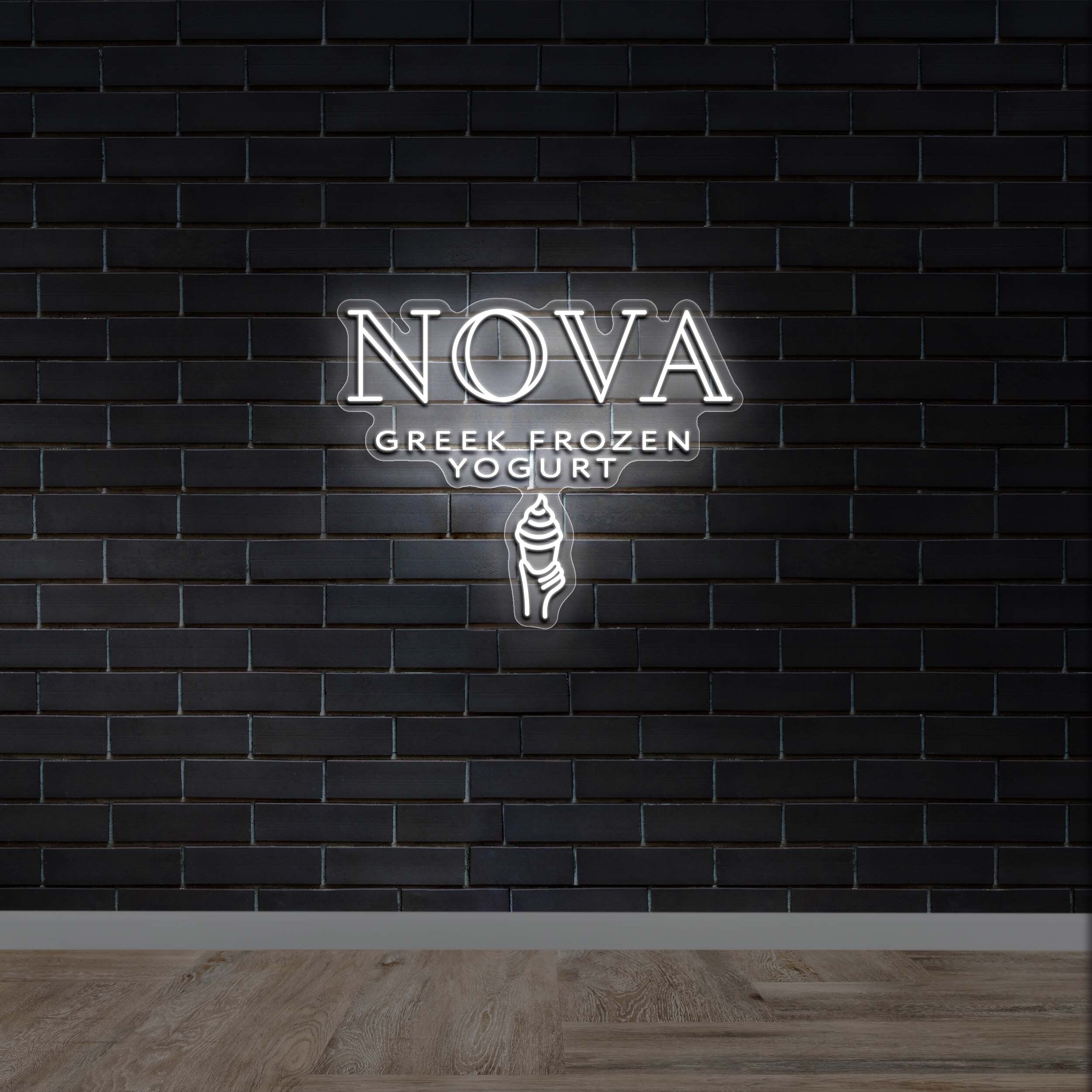 NOVA GREEK FROZEN YOGURT - Premium Neon Artwork