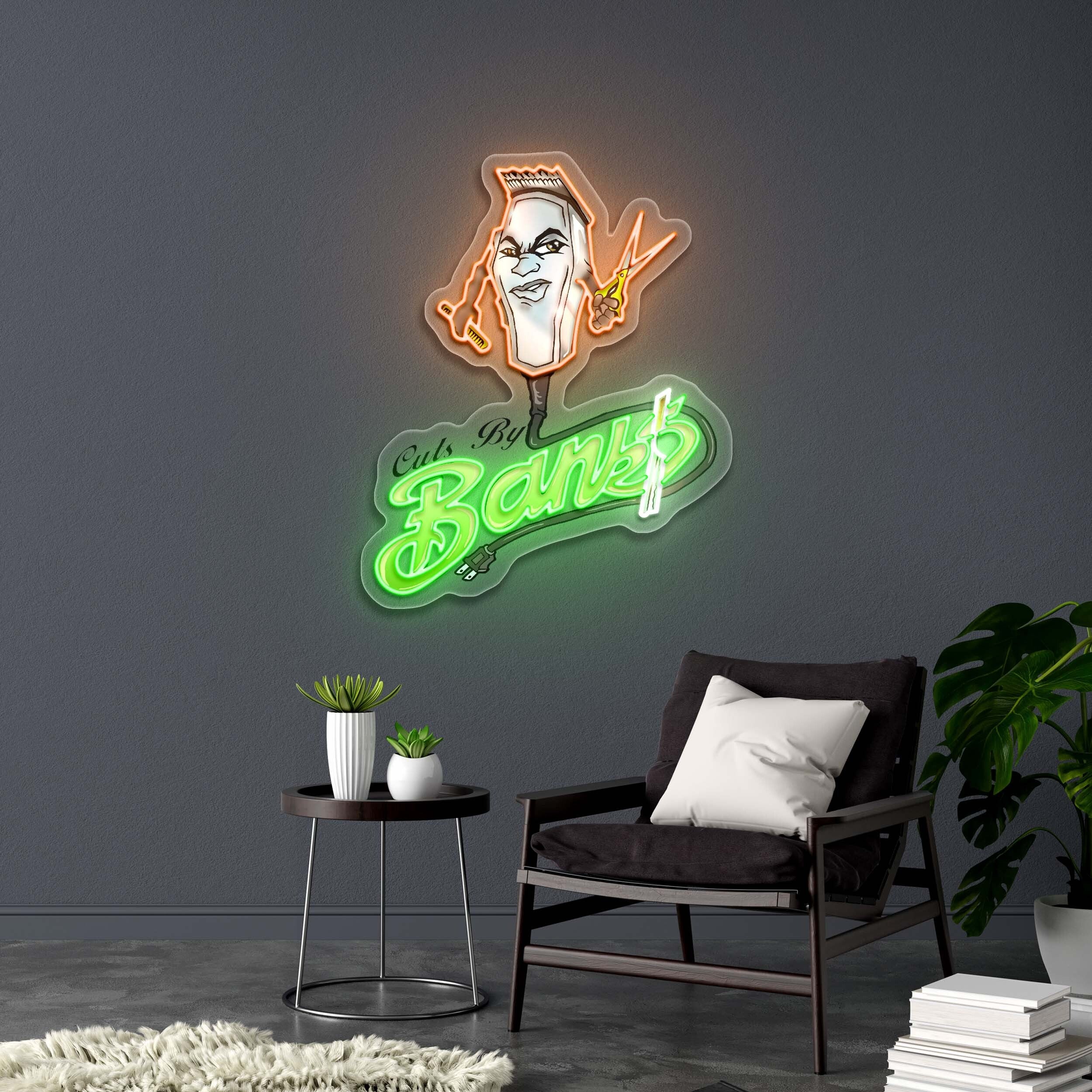 Cuts by Bando - Premium Neon Artwork