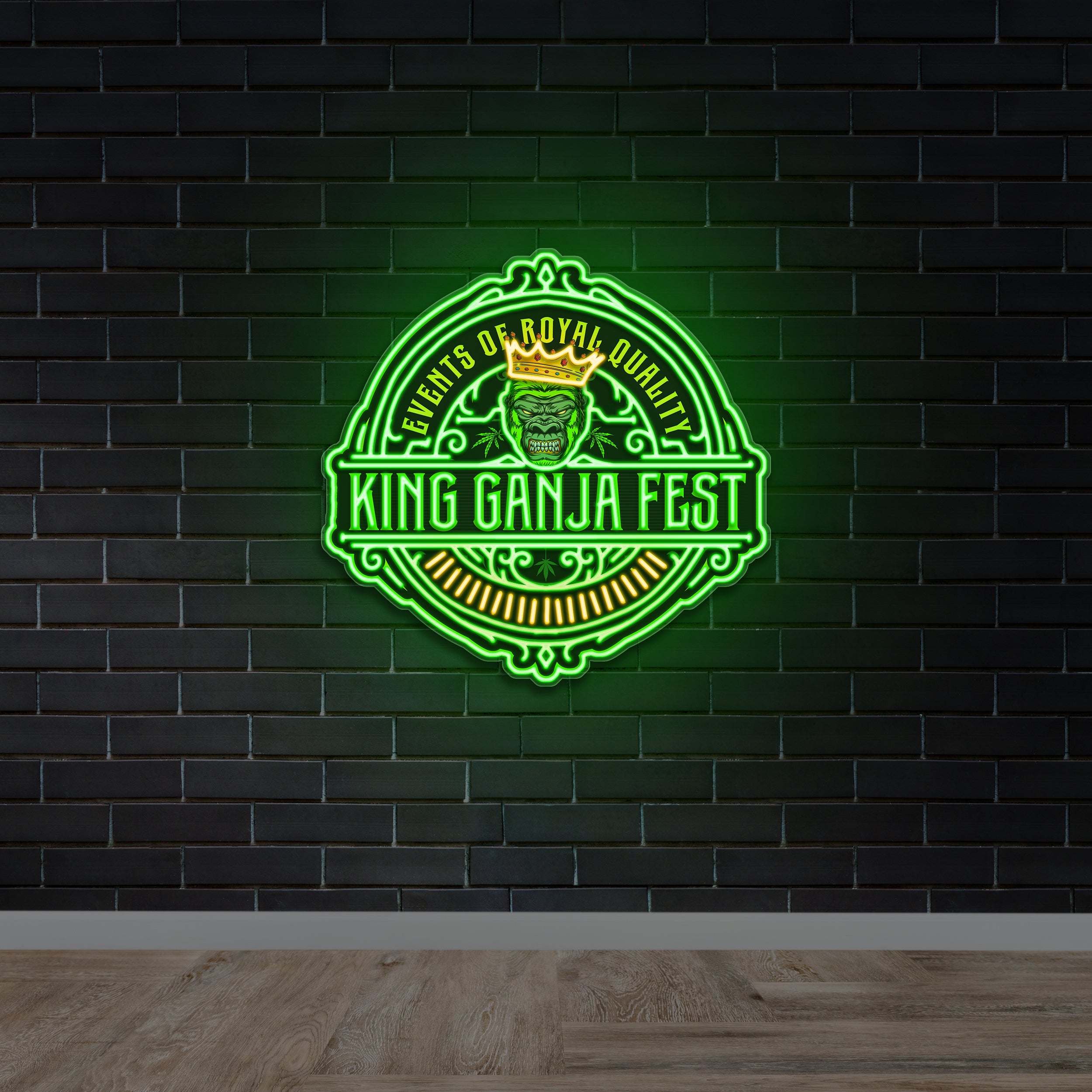 KING GANJA FEST - Premium Neon Artwork
