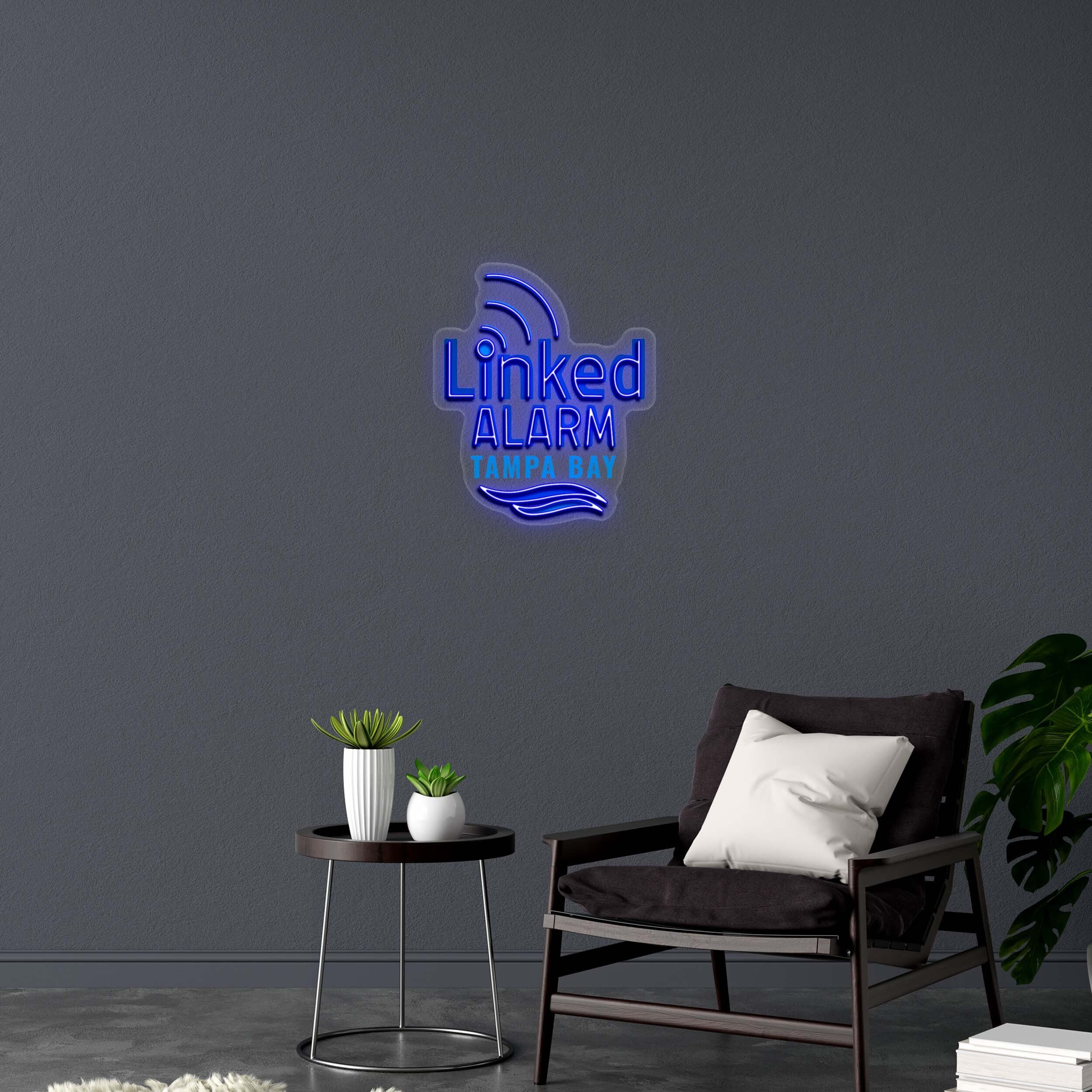 LINKED ALARM TAMPA BAY - Premium Neon Artwork