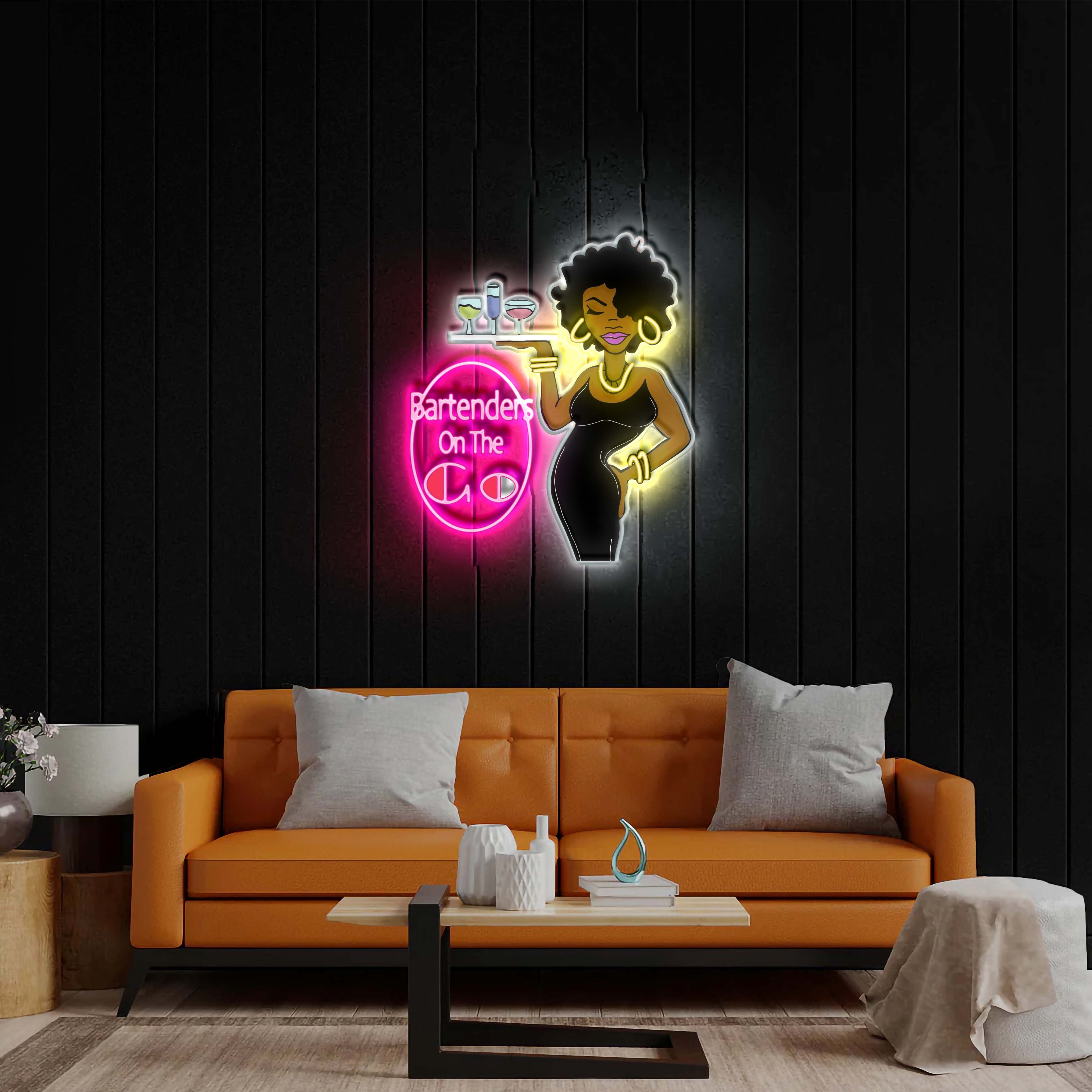 Bartenders On The Go – Premium Neon Artwork