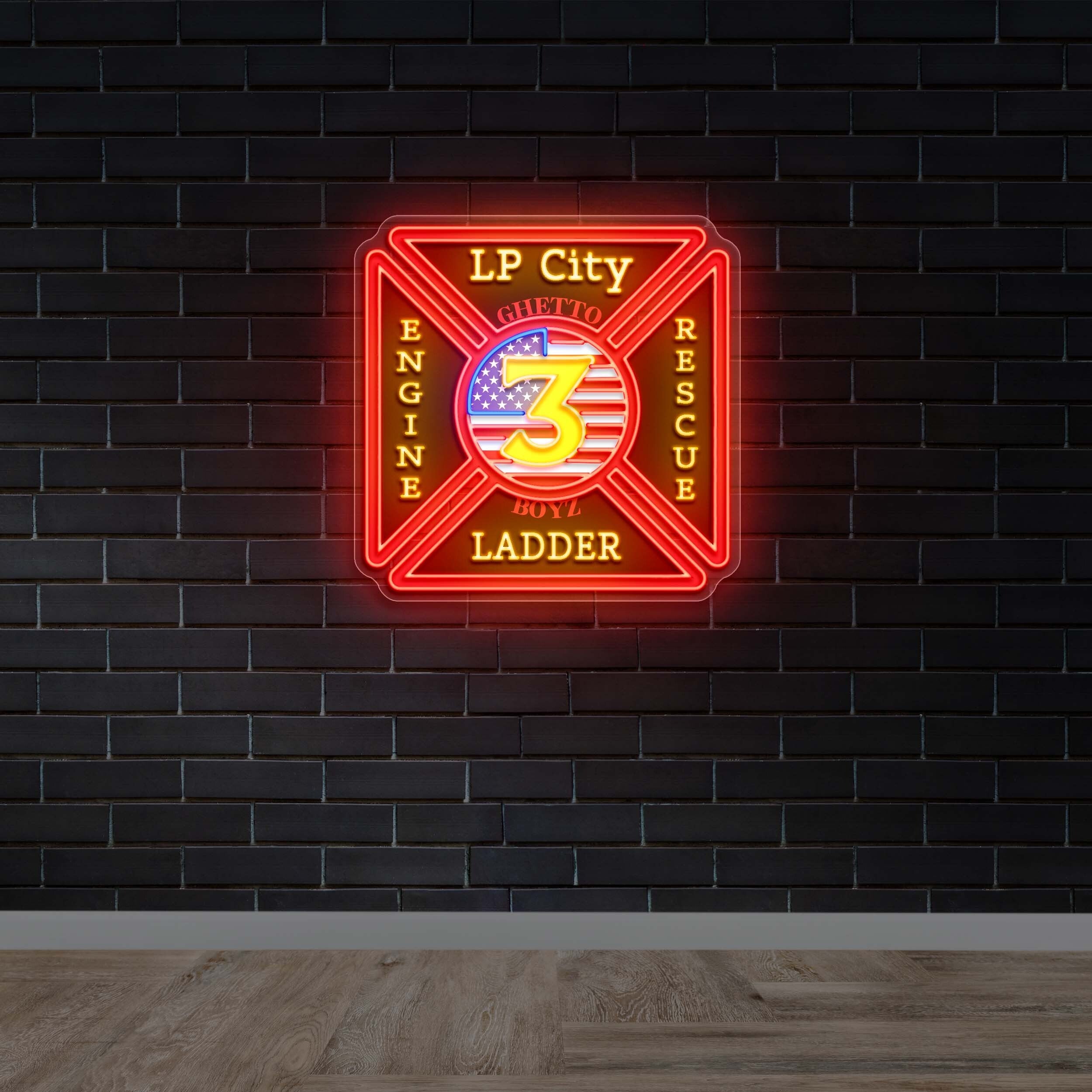 LP City Engine Ladder -Premium Neon Artwork