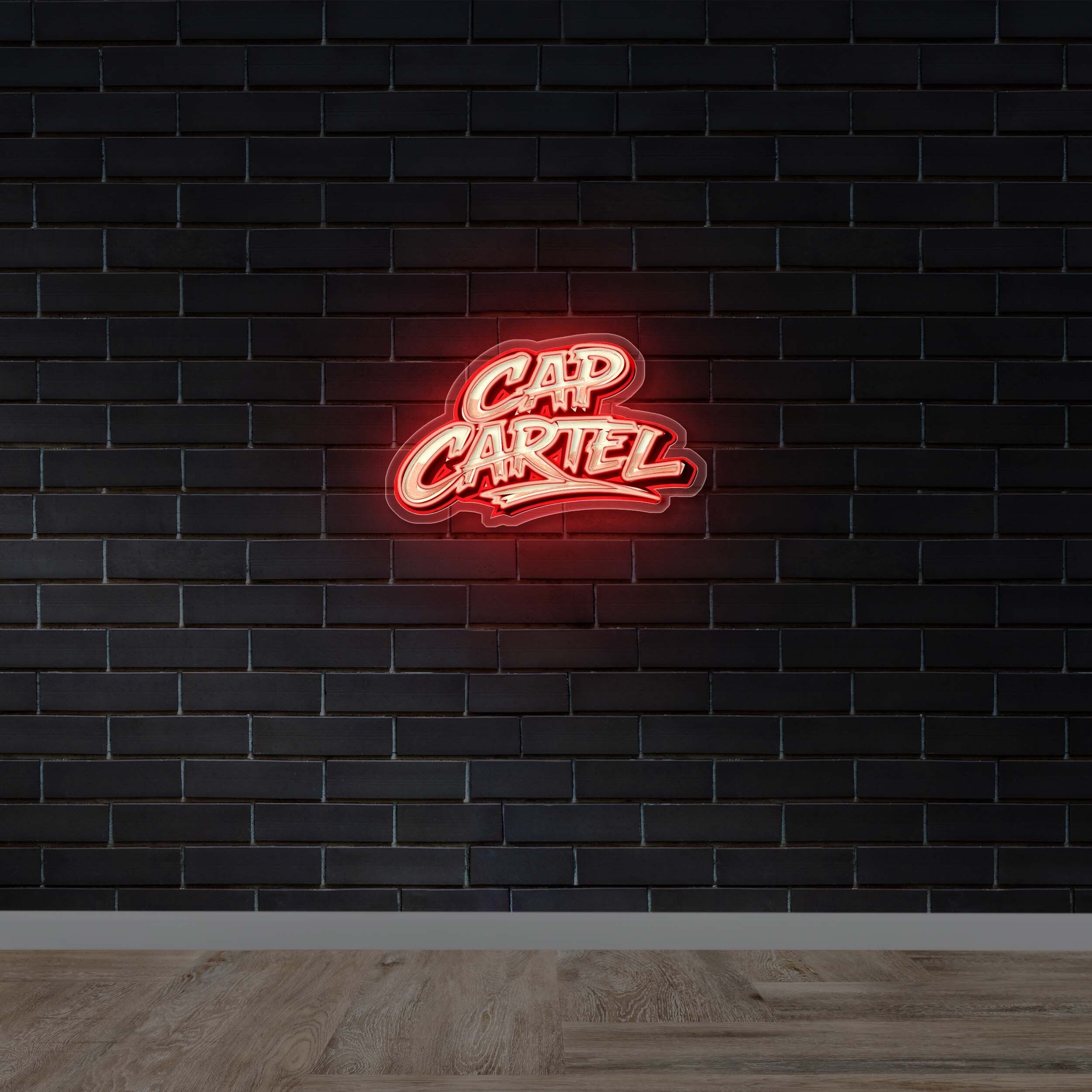 Cap Cartel White Fill - Premium Neon Artwork