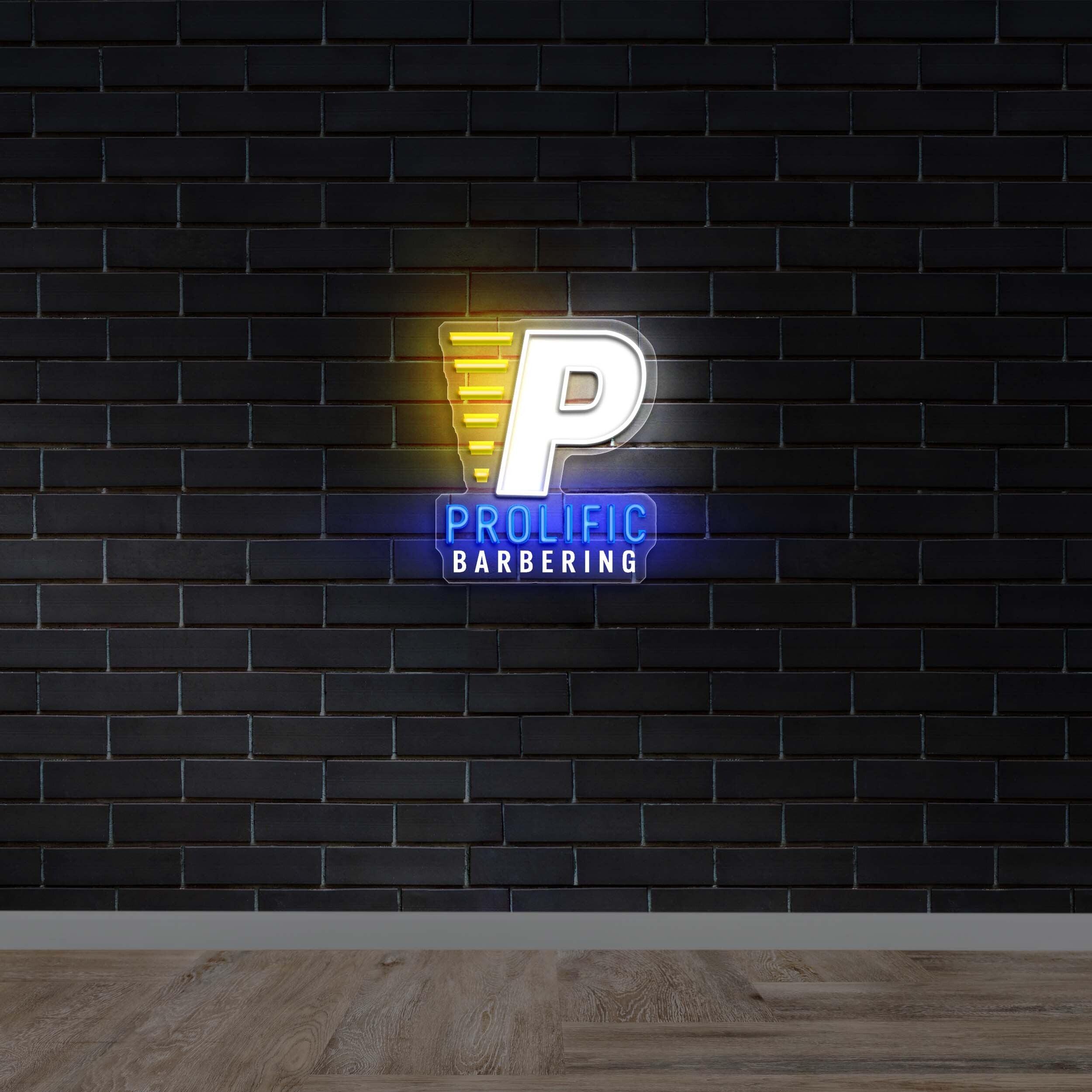 Prolific Barbering - Premium Neon Artwork