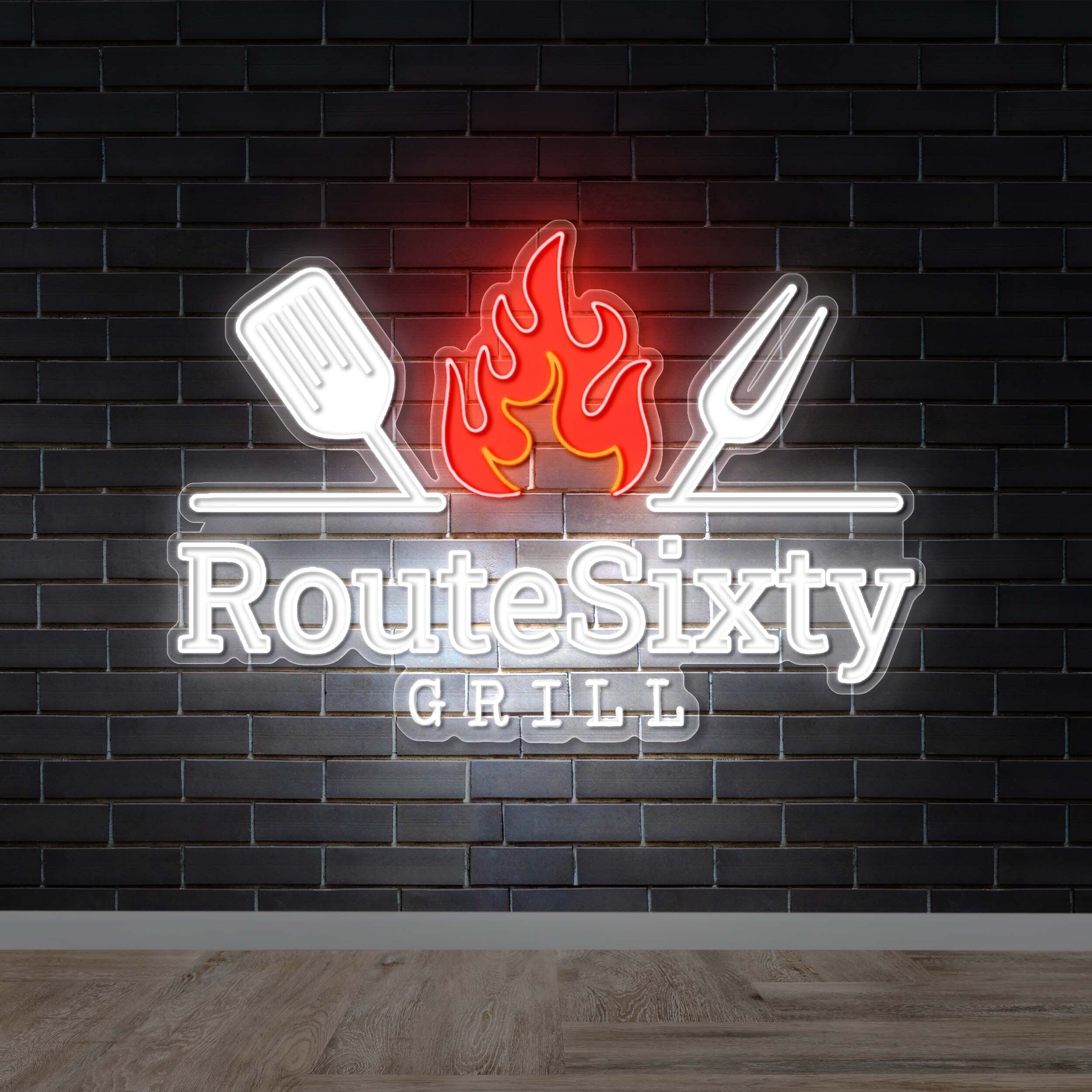 Route Sixty Grill - Premium Neon Artwork