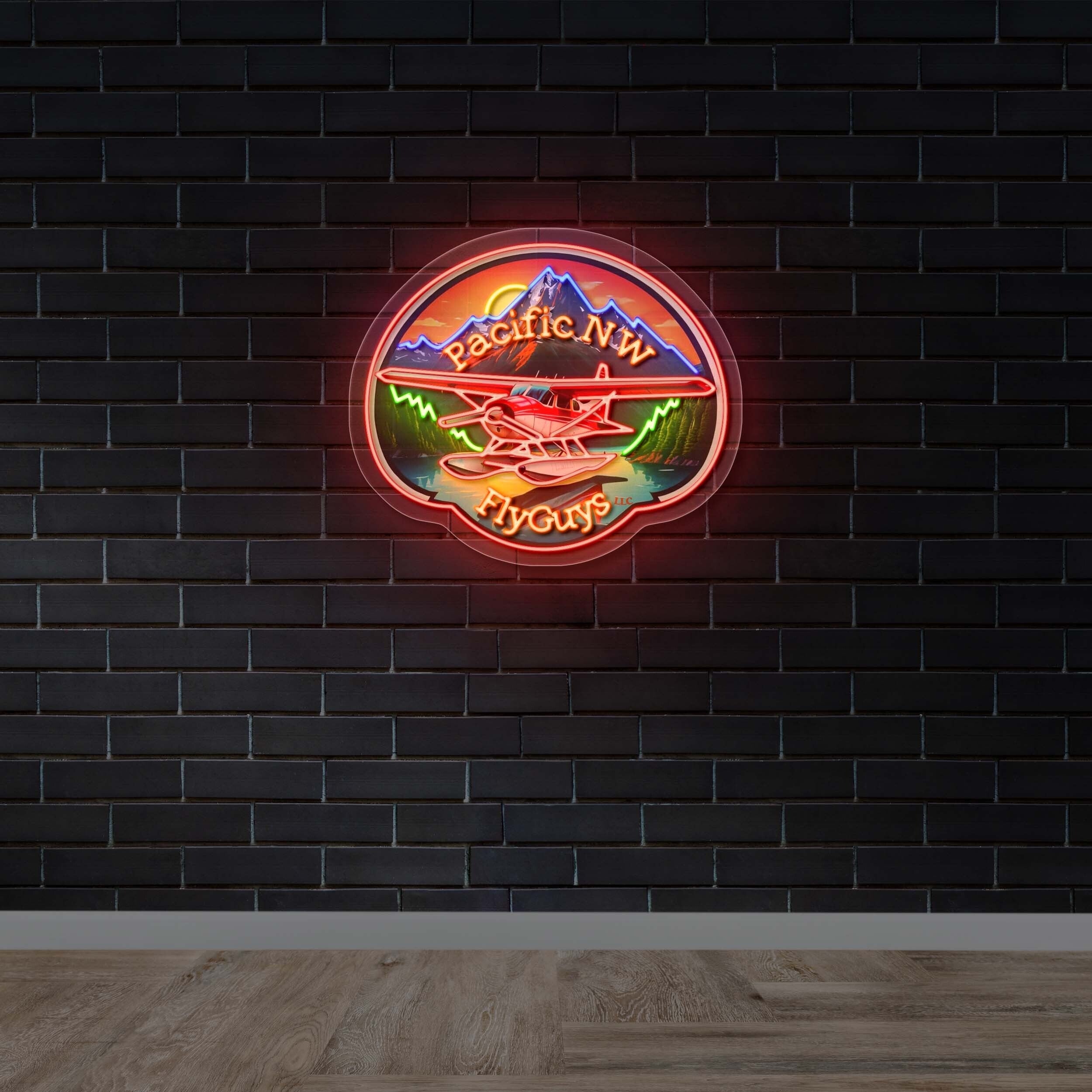 Pacific NW FlyGuys - Premium Neon Artwork