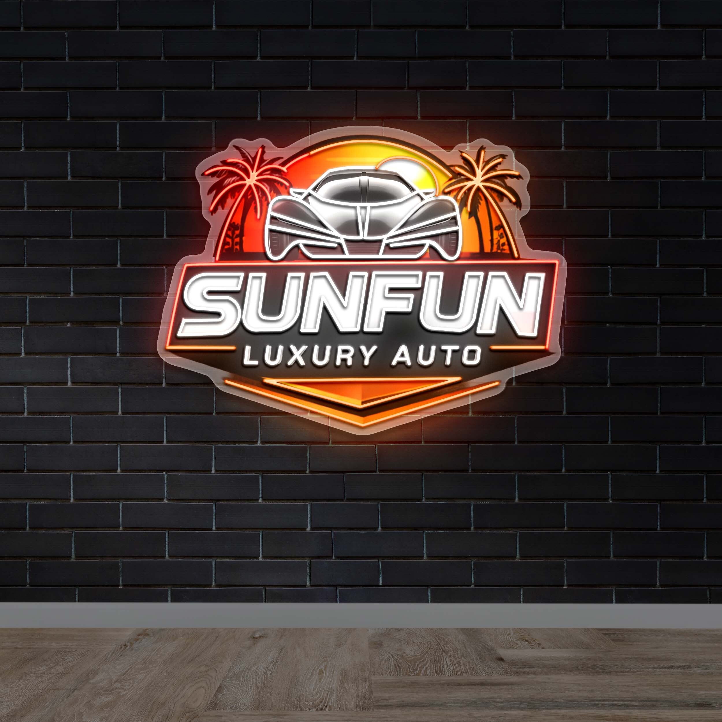 SUNFUN LUXURY AUTO - Premium Neon Artwork