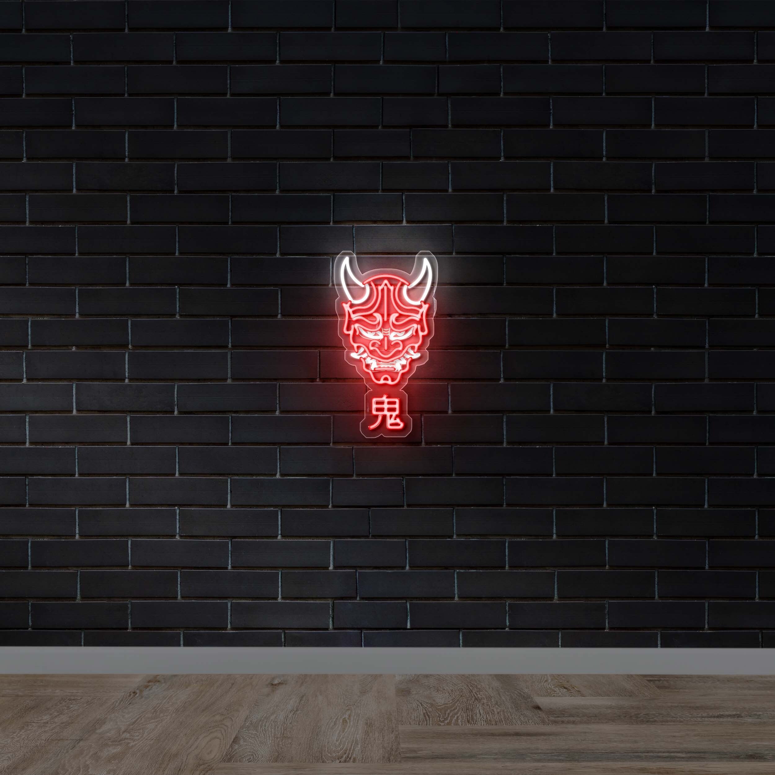The Devil Mask - Premium Neon Artwork