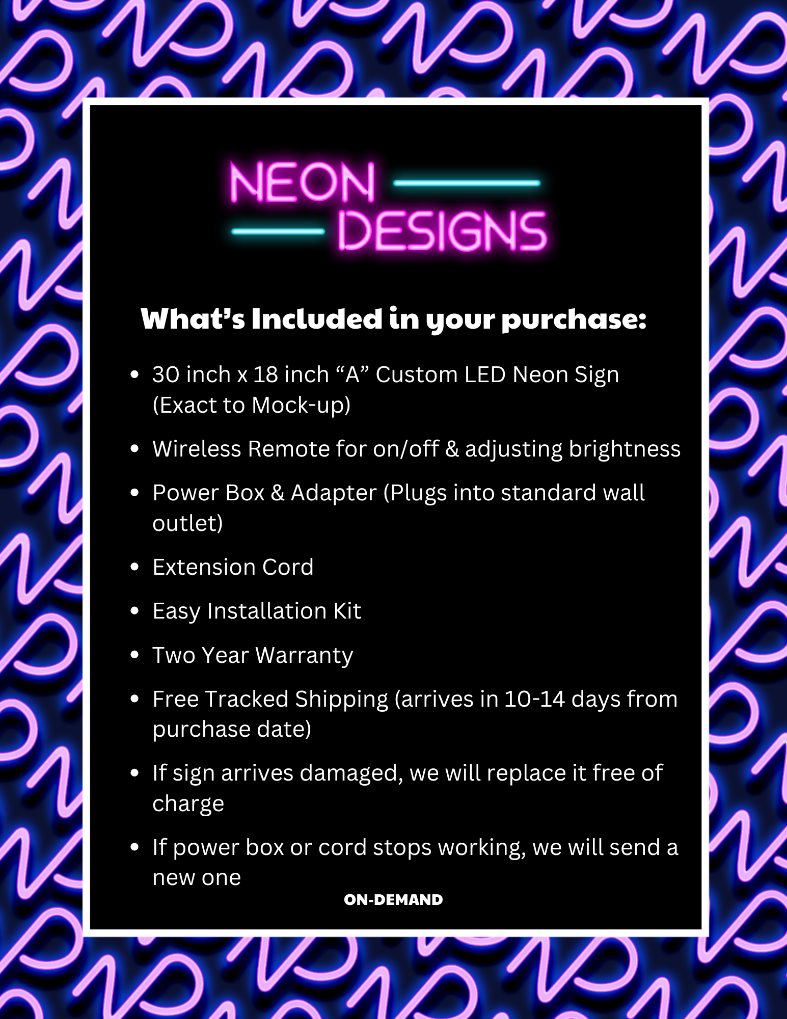 A - Premium Neon Artwork