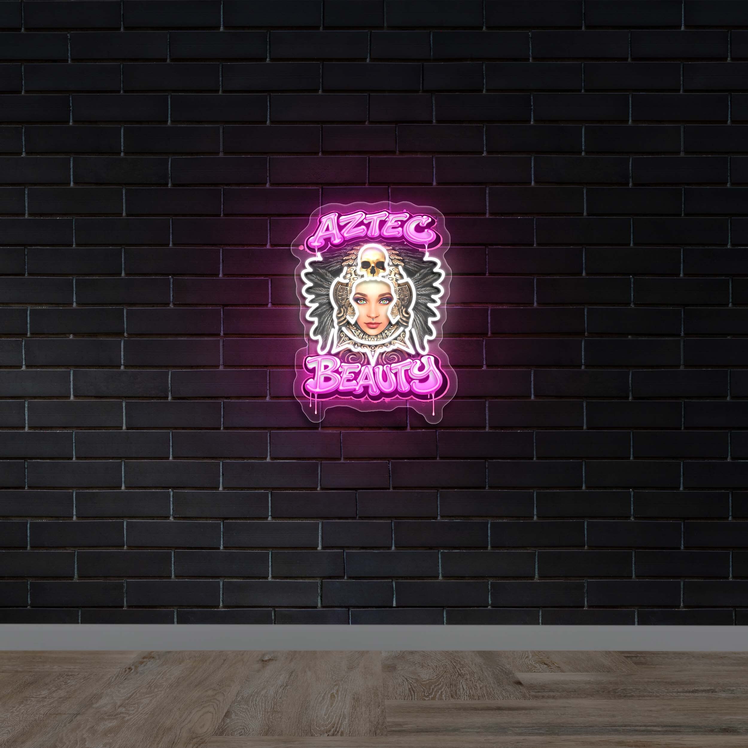 Aztec Beauty - Premium Neon Artwork