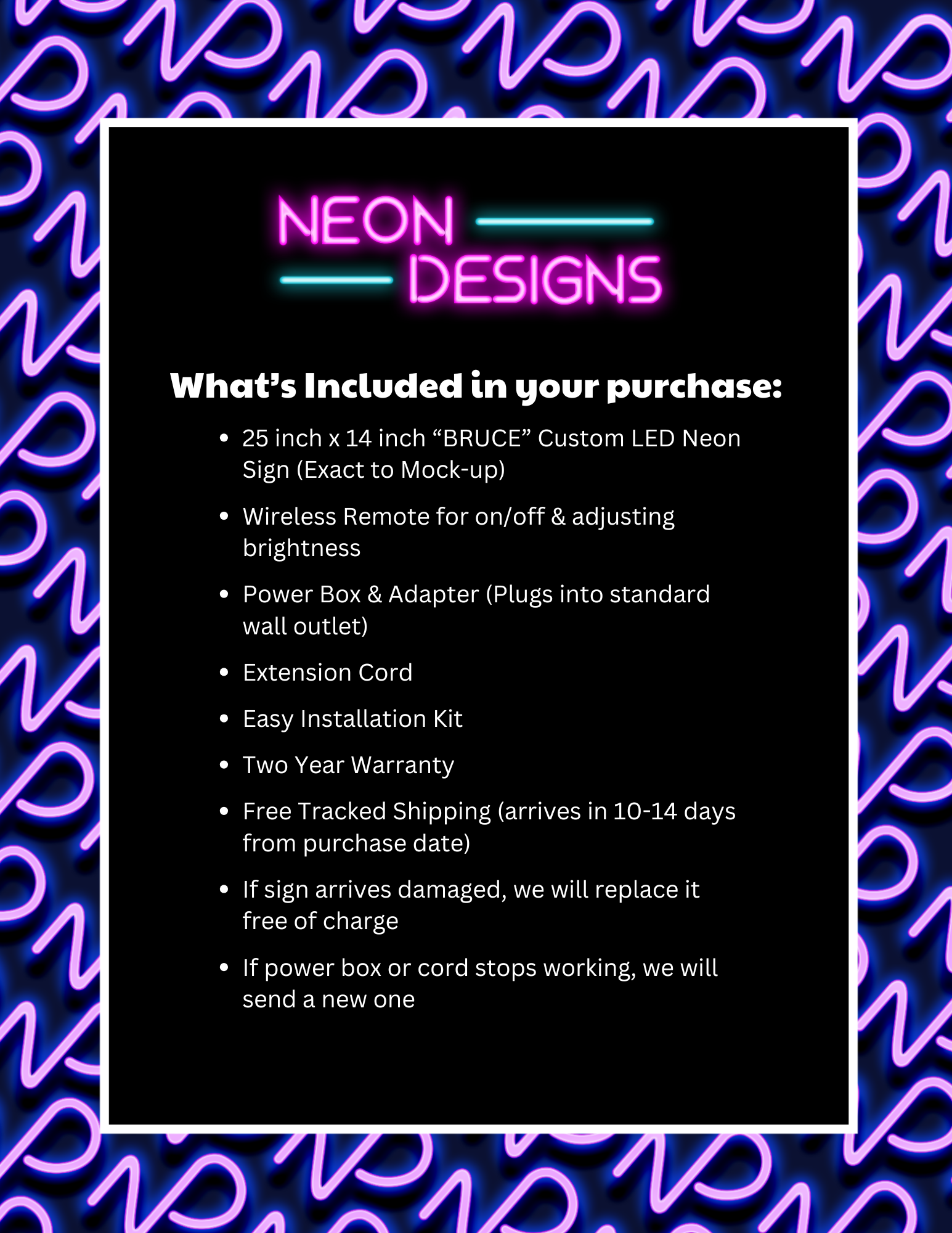 BRUCE - Premium Neon Artwork