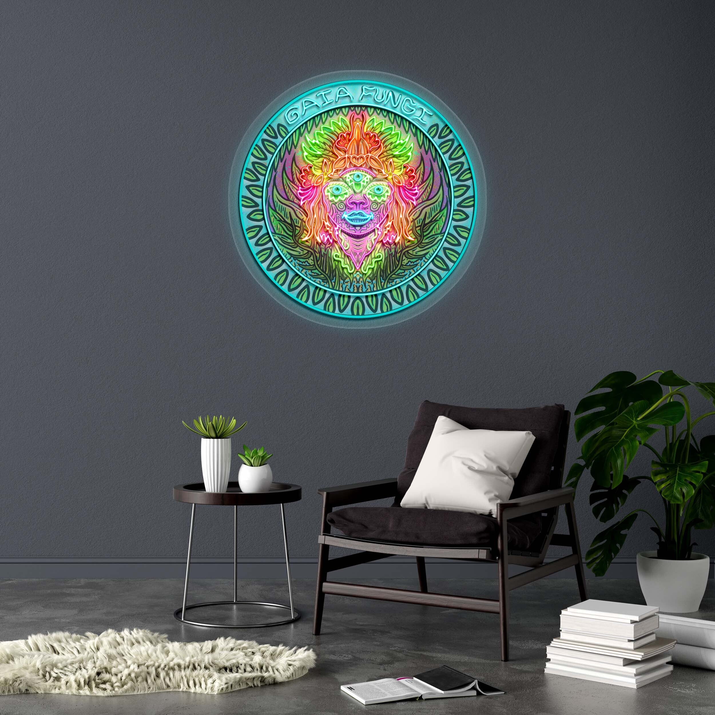 GAIA FUNGI - Premium Neon Artwork