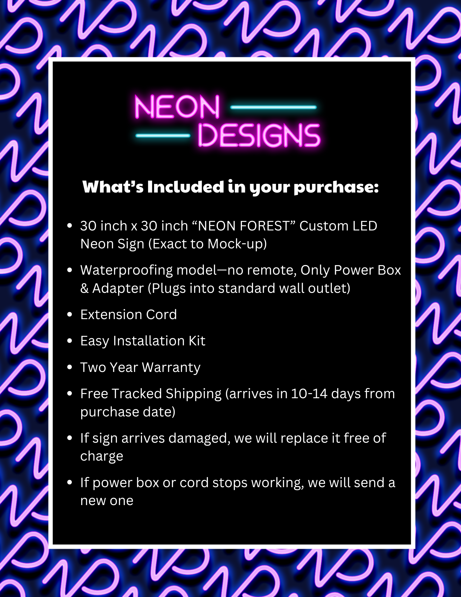 NEON FOREST - Premium Neon Artwork